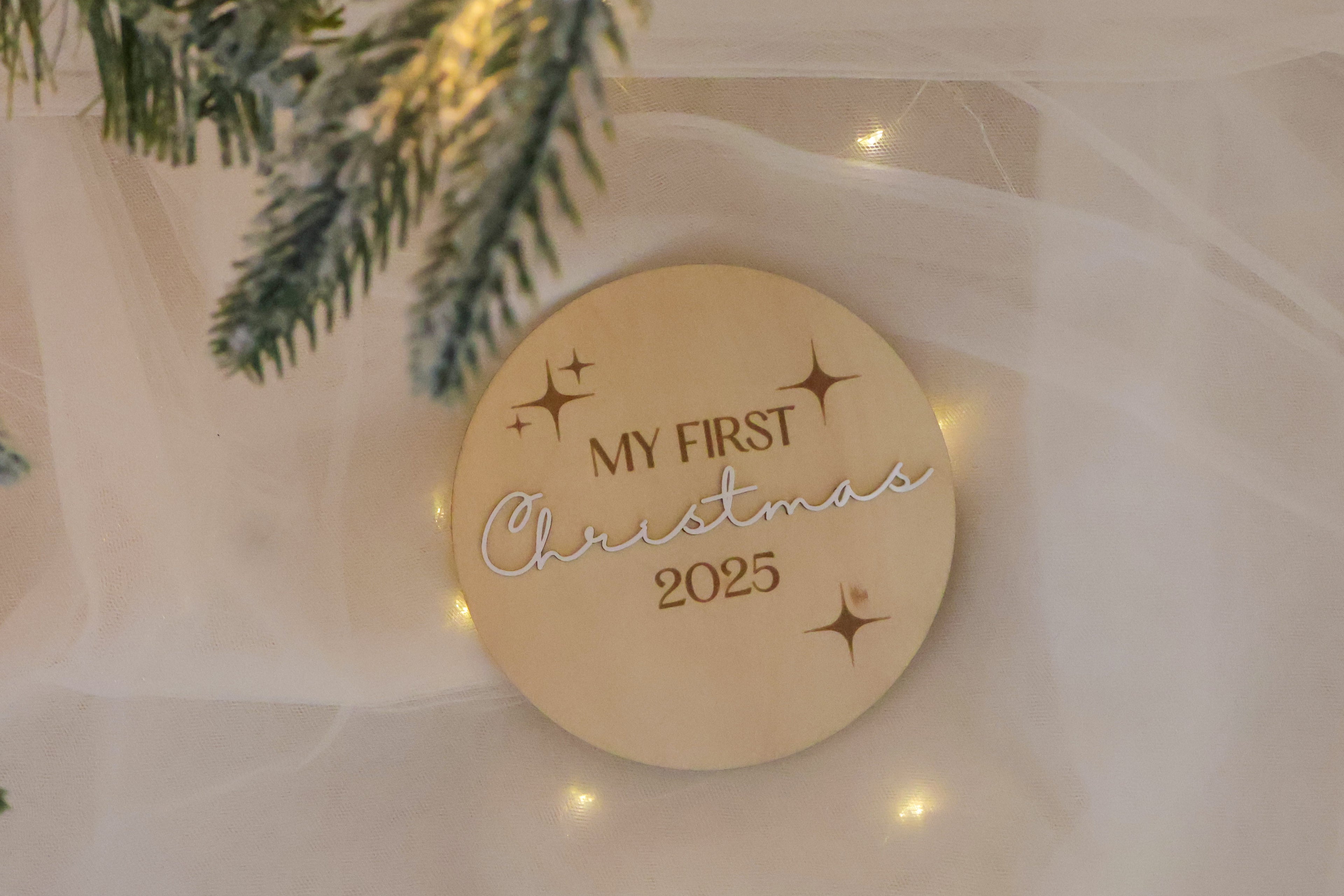 MY FIRST CHRISTMAS PLAQUE - ROUND