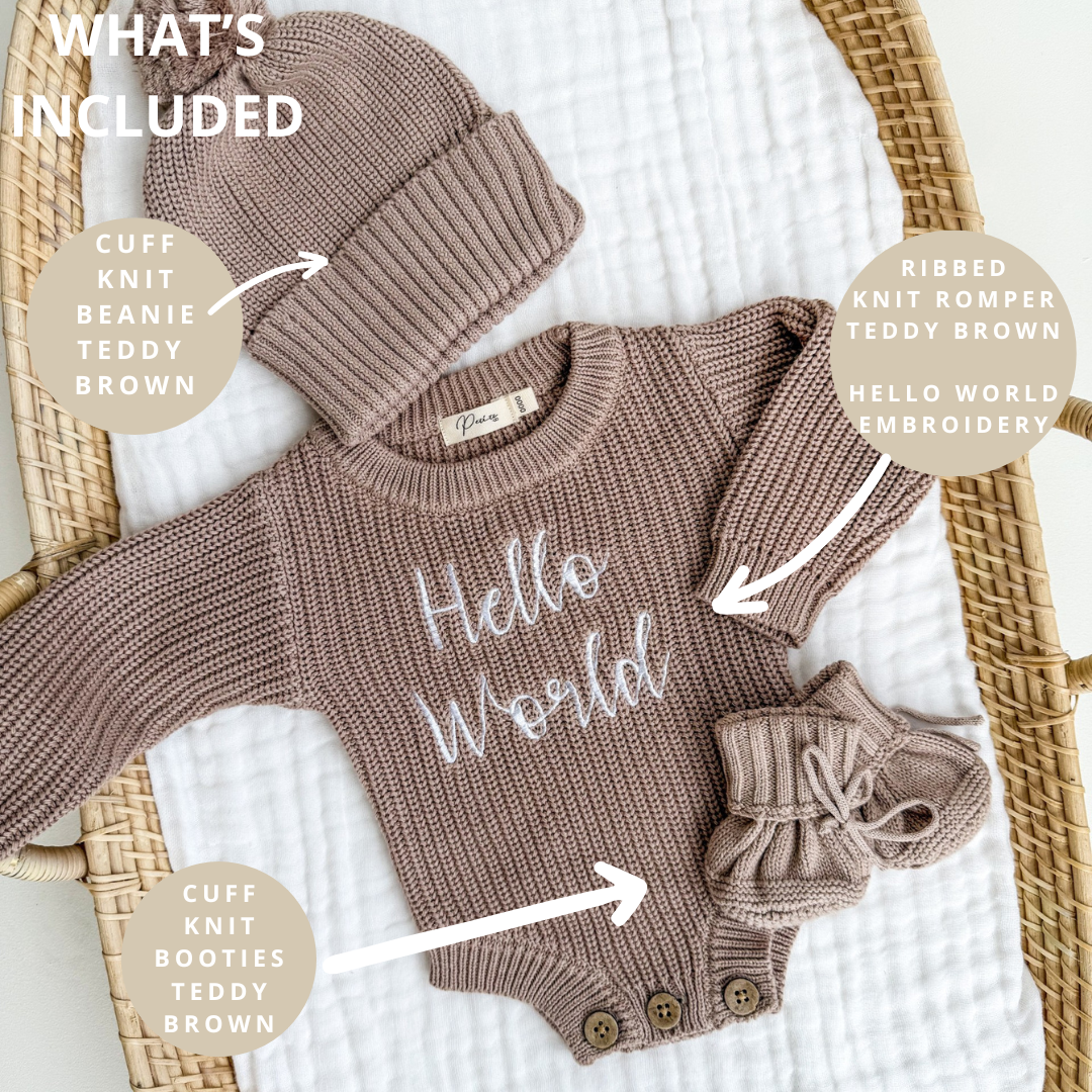 Knit Ribbed Romper Bundle &