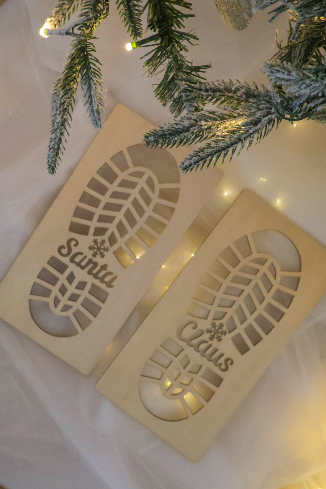 SANTA CLAUSE BOOT FOOTPRINT STENCIL