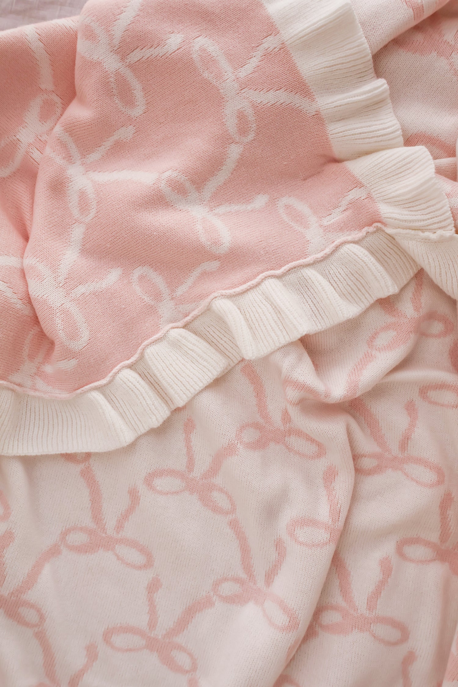 FRILL RIBBON BOW BLANKET | REVERSIBLE