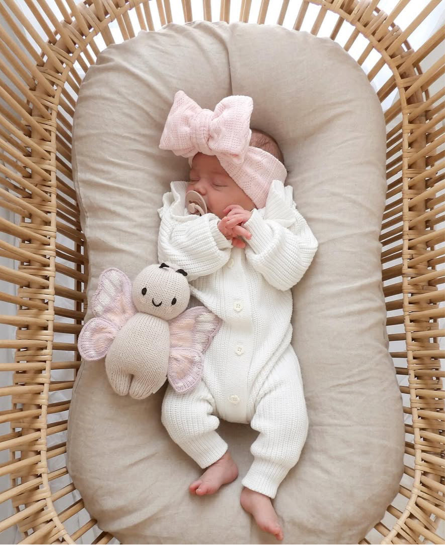 LONG FLUTTER RIBBED ROMPER | MILK