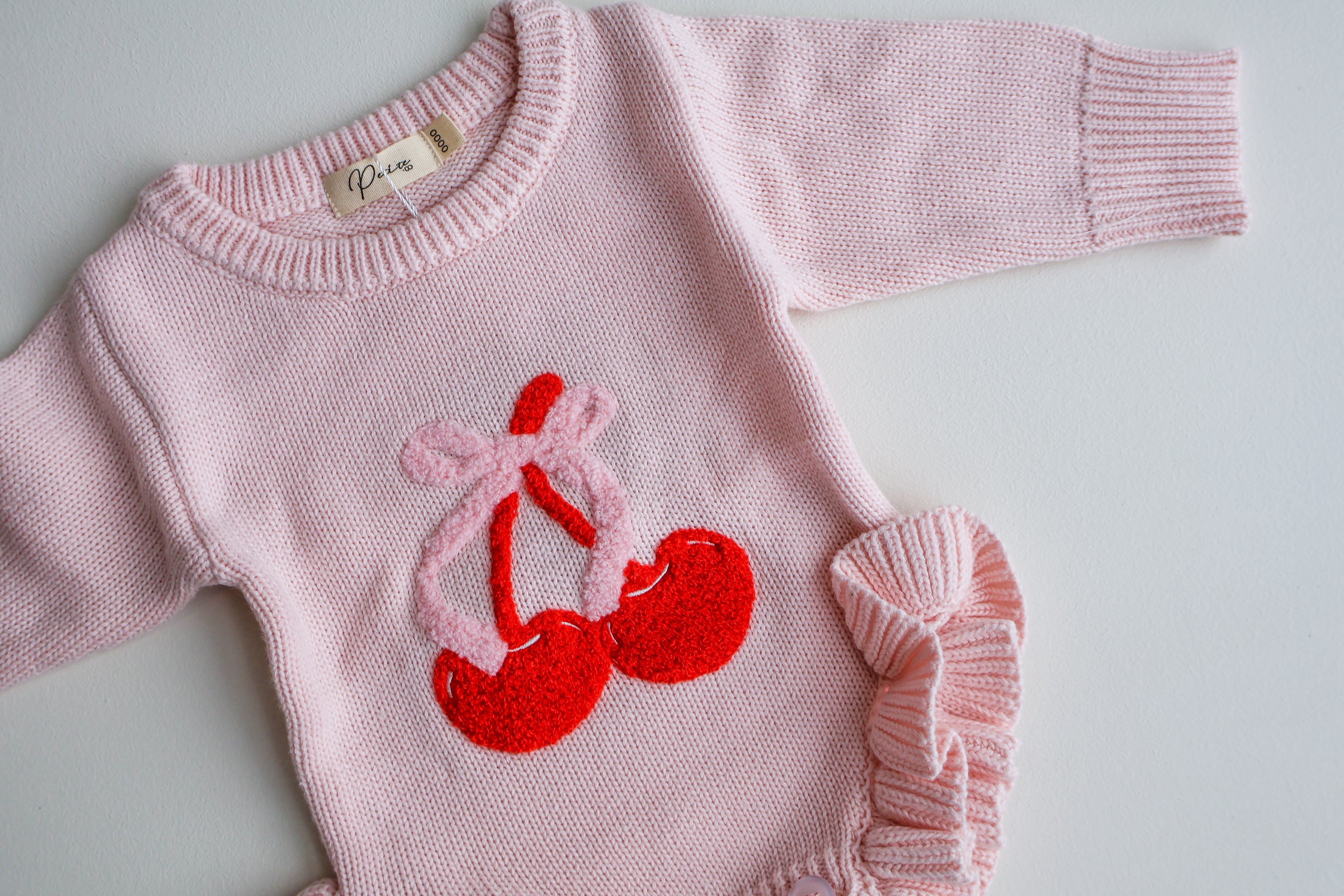 CHERRY BOW FRILL ROMPER