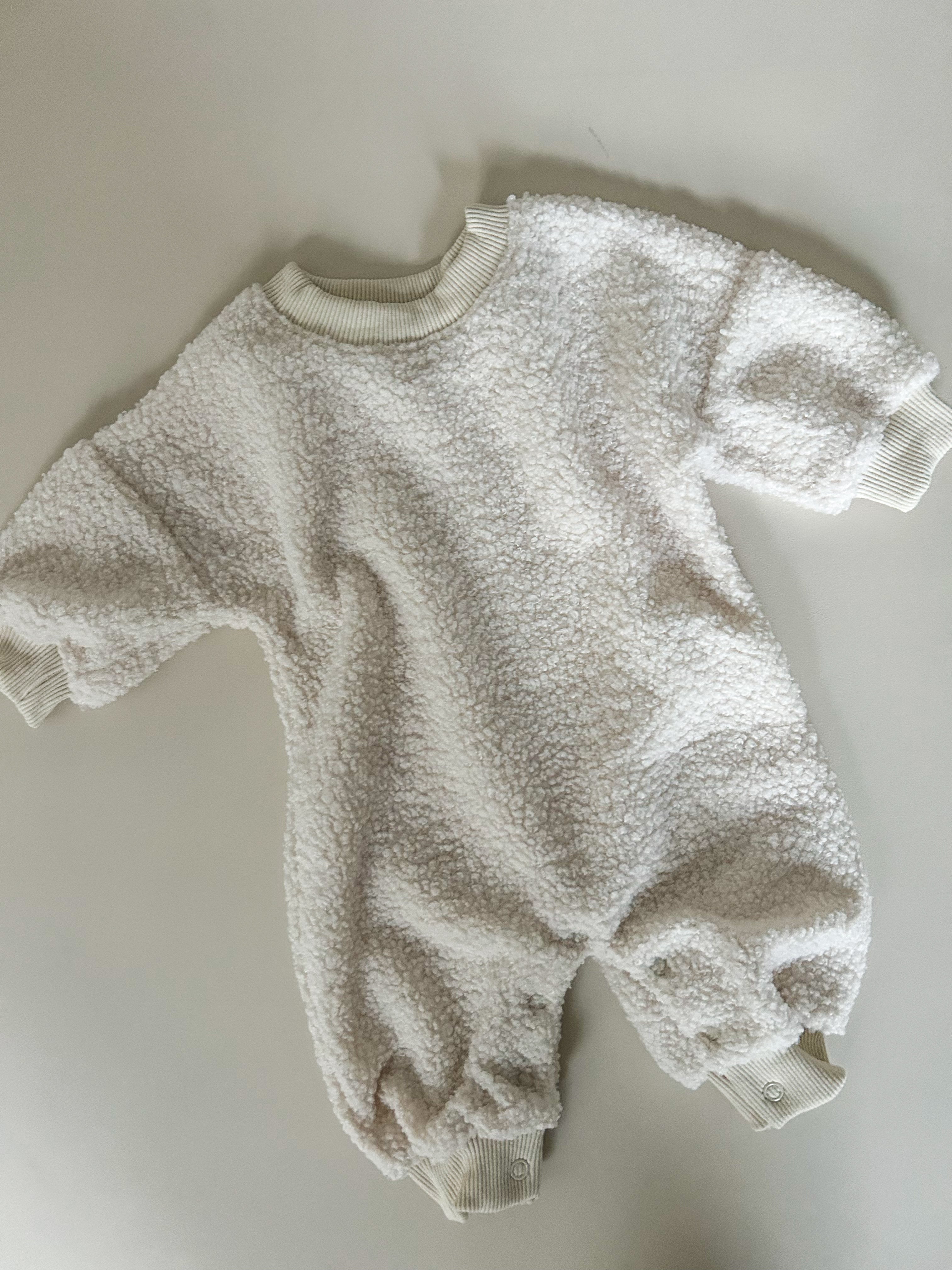 LONG BUBBLE TEDDY ROMPER - IVORY