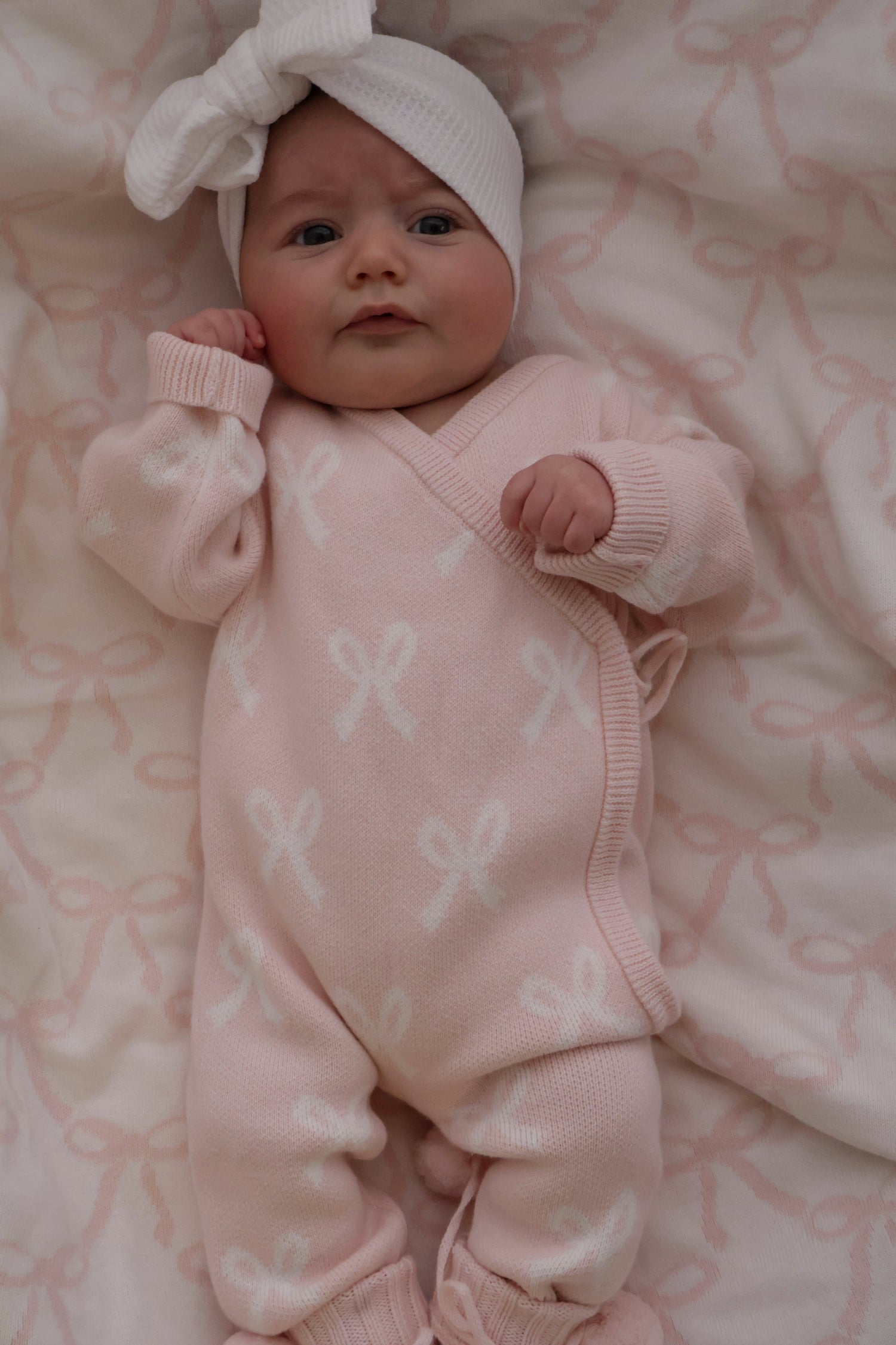 KIMONO BOW ROMPER | BABY PINK
