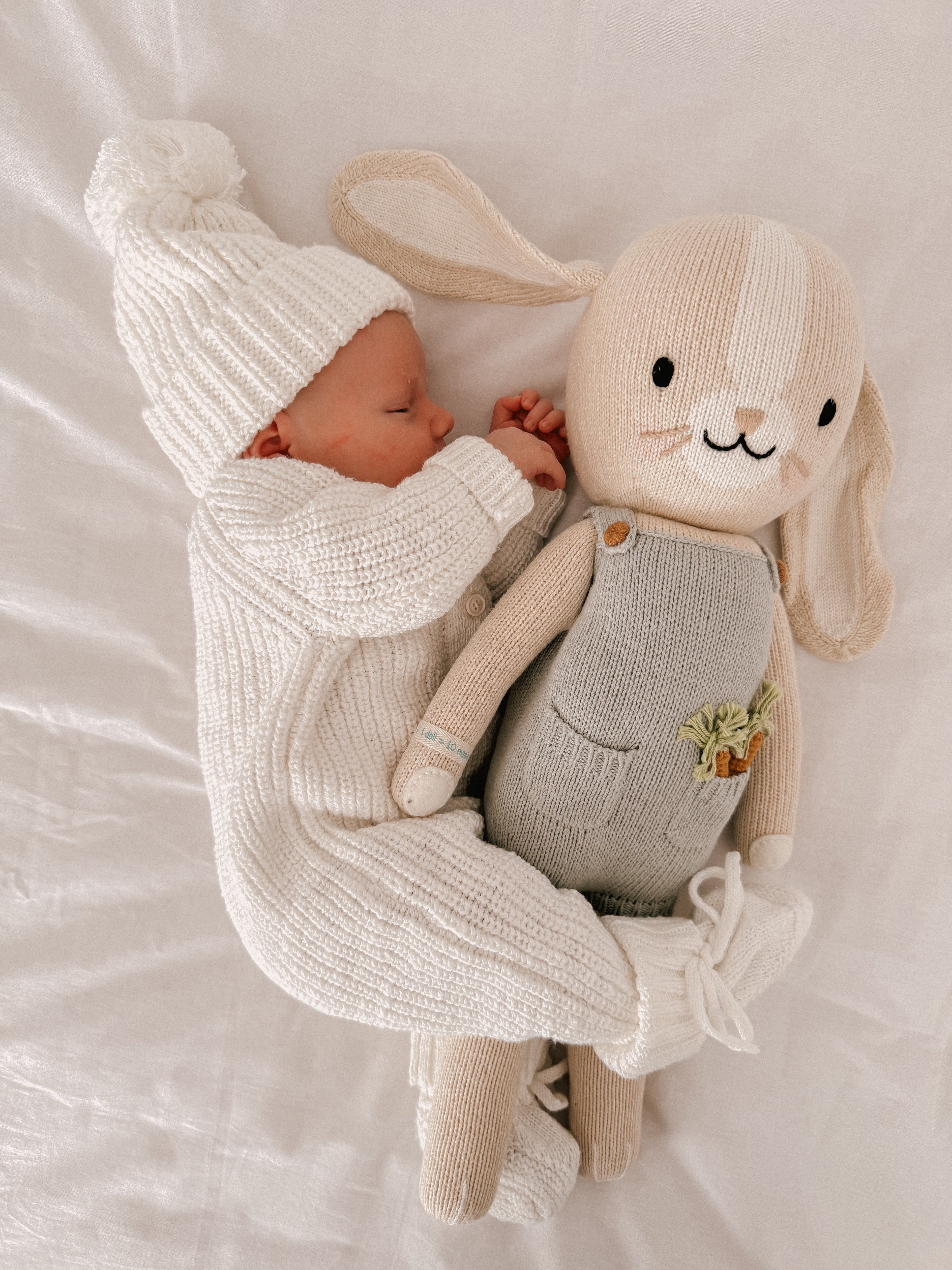 TEXTURED COTTON LONG ROMPER | SNOW