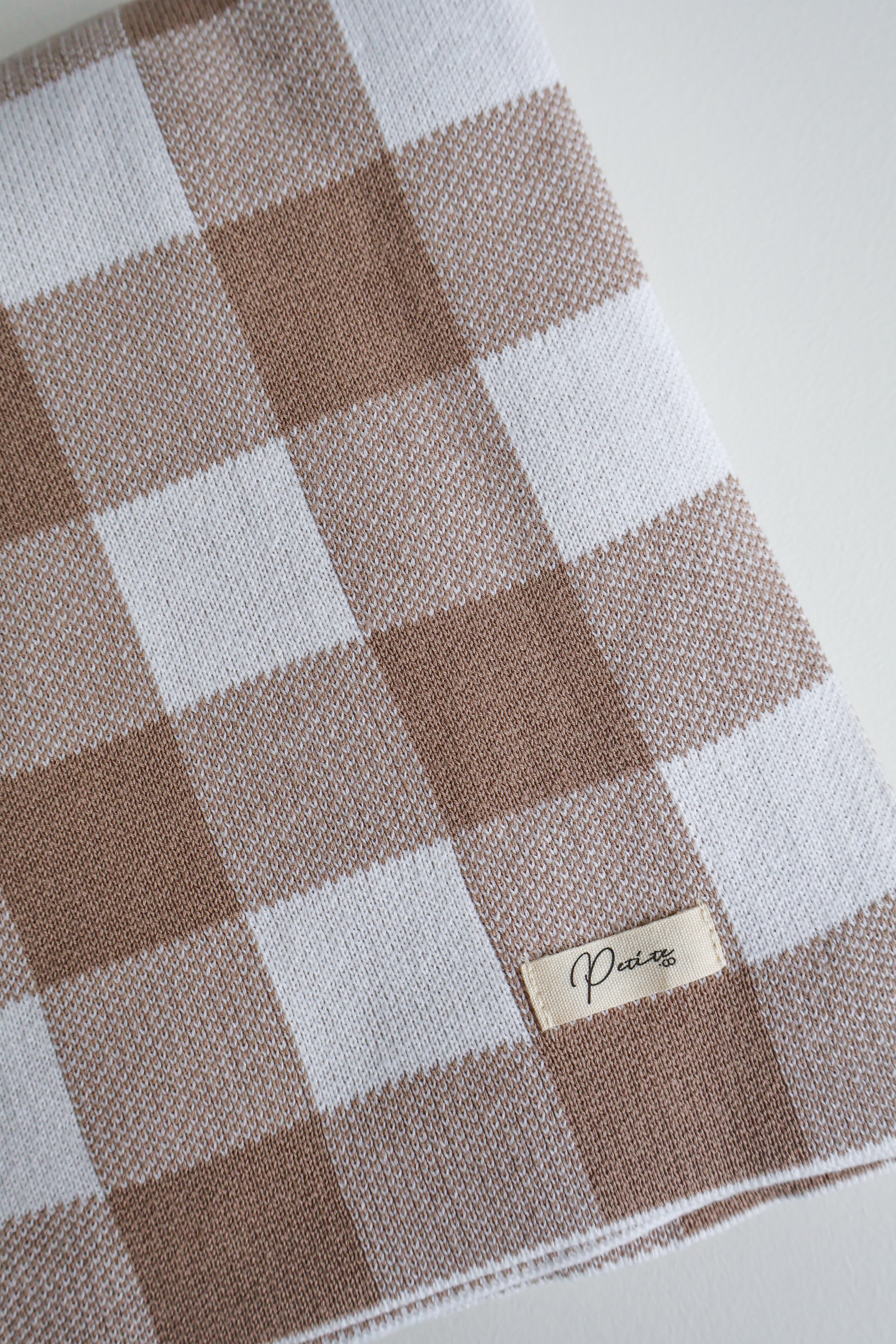 GINGHAM BLANKET | TEDDY BROWN