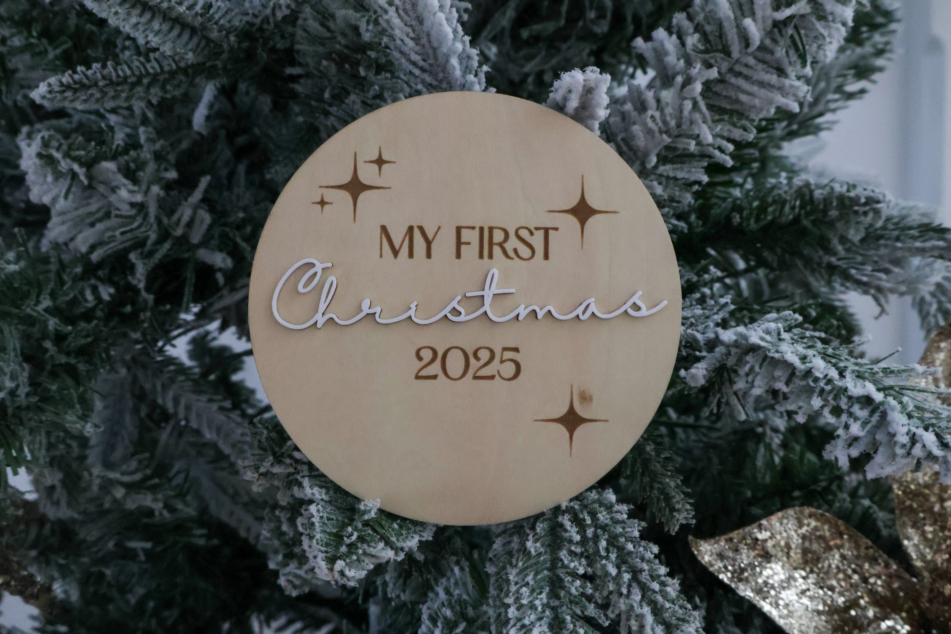 MY FIRST CHRISTMAS PLAQUE - ROUND