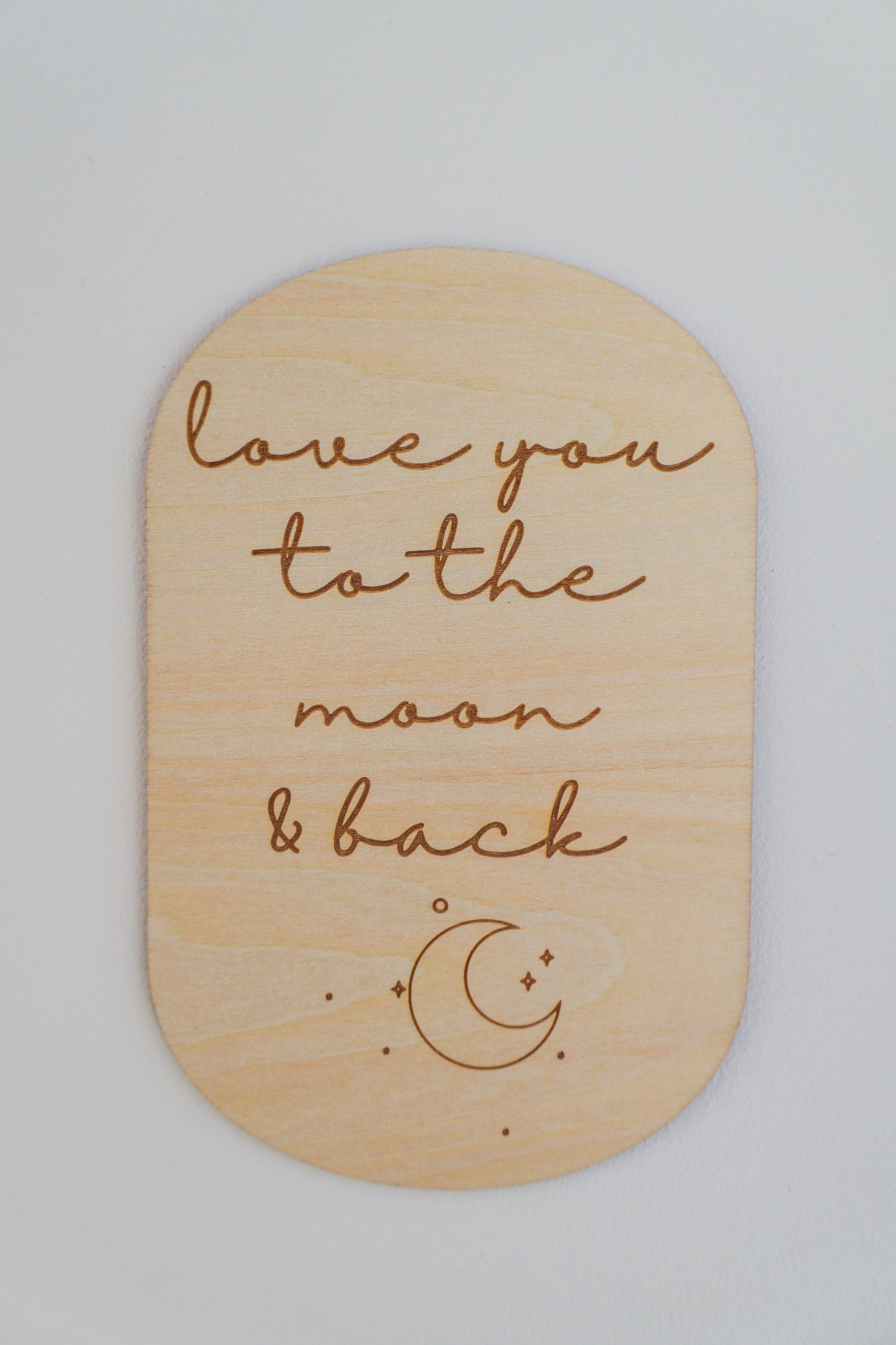 LOVE YOU TO THE MOON | OVAL
