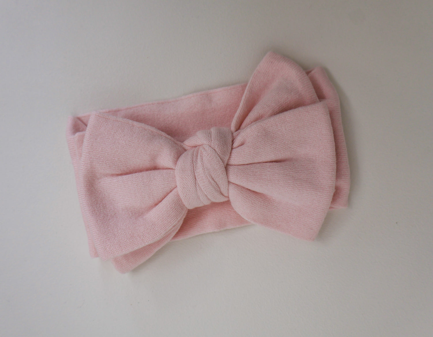 FINE KNIT BOW | BABY PINK
