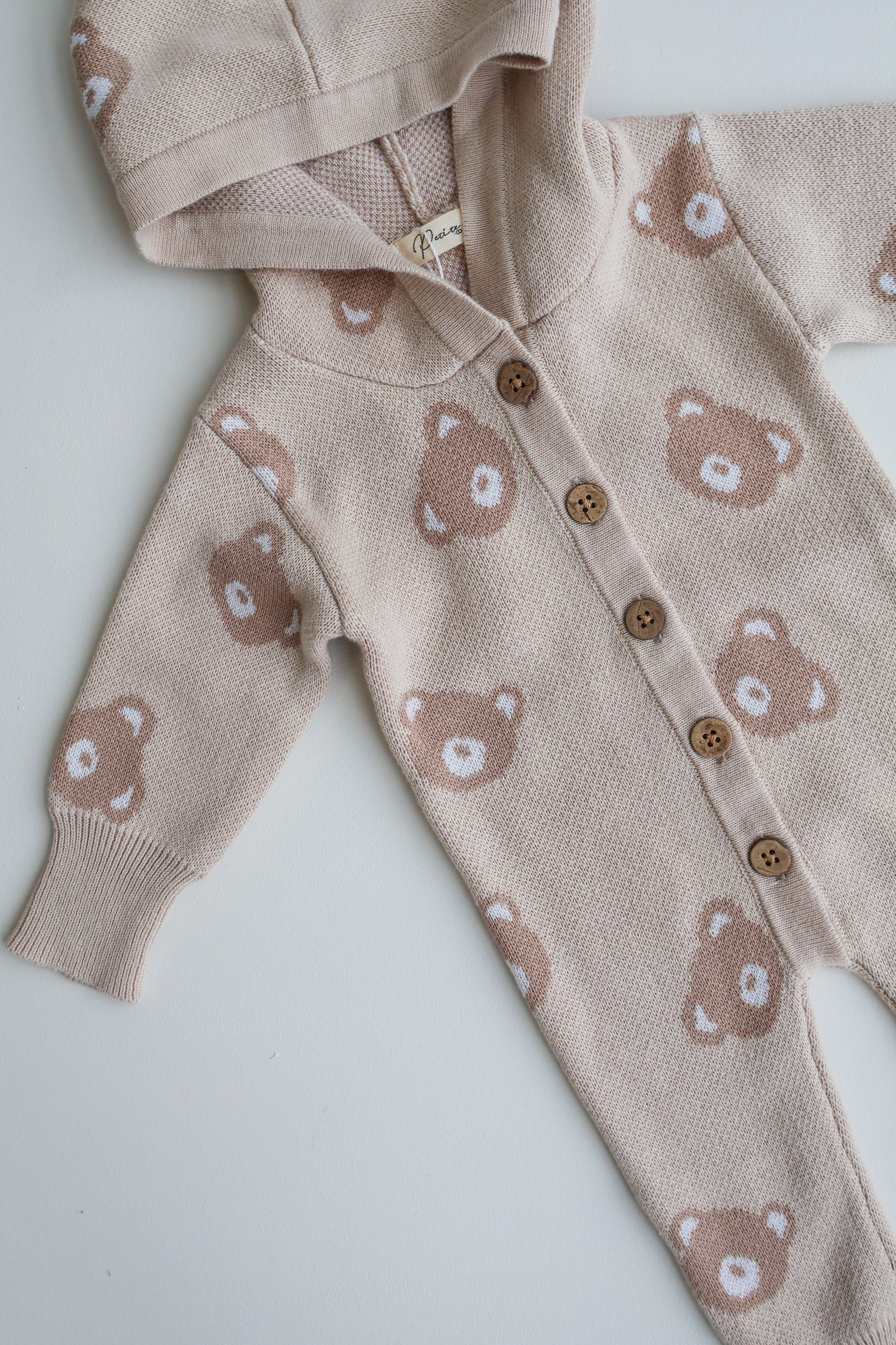 HOODED TEDDY ROMPER