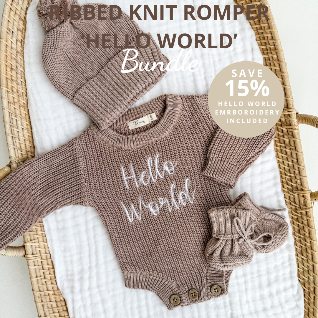 Knit Ribbed Romper Bundle &