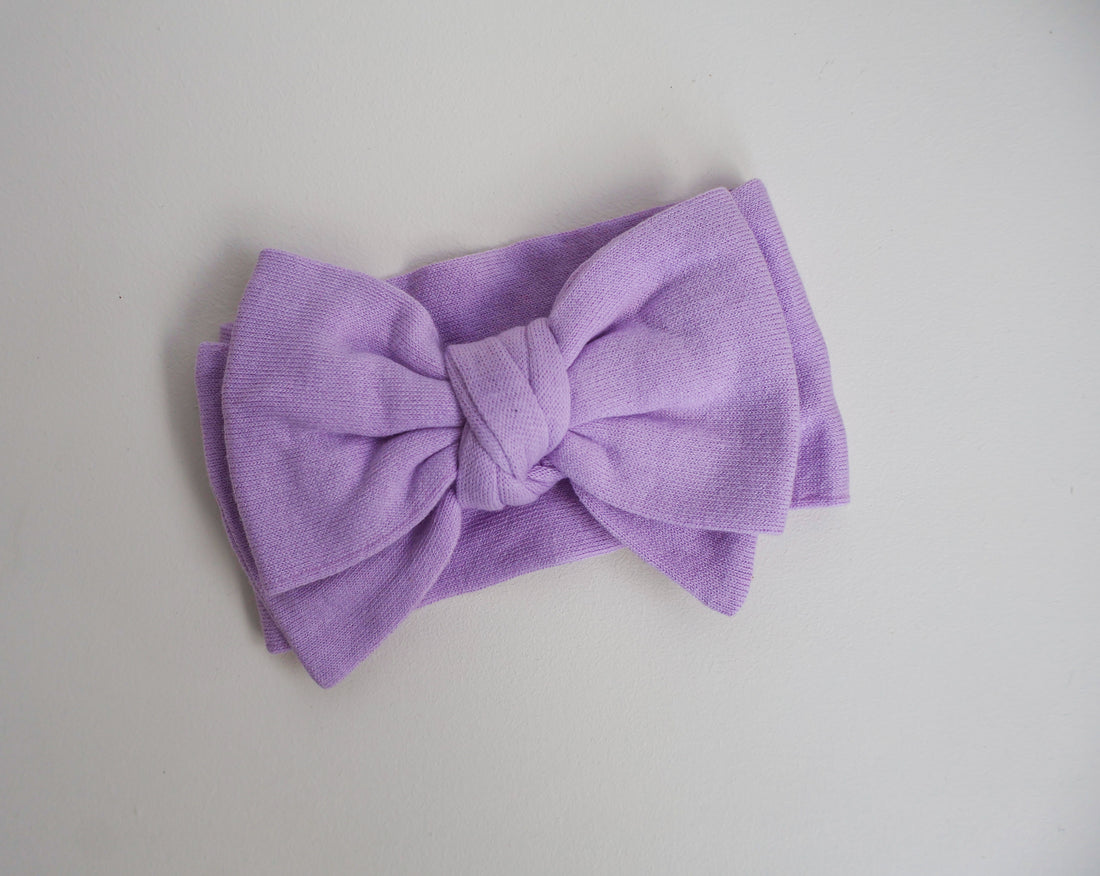 FINE KNIT BOW | ORCHID