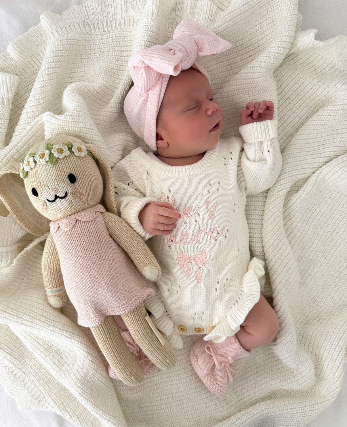 POINTELLE FRILL ROMPER - MILK