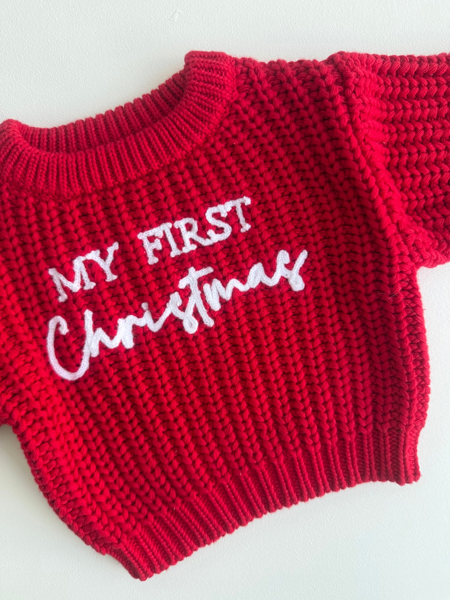 CHUNKY KNIT JUMPER | RED - MY FIRST CHRISTMAS
