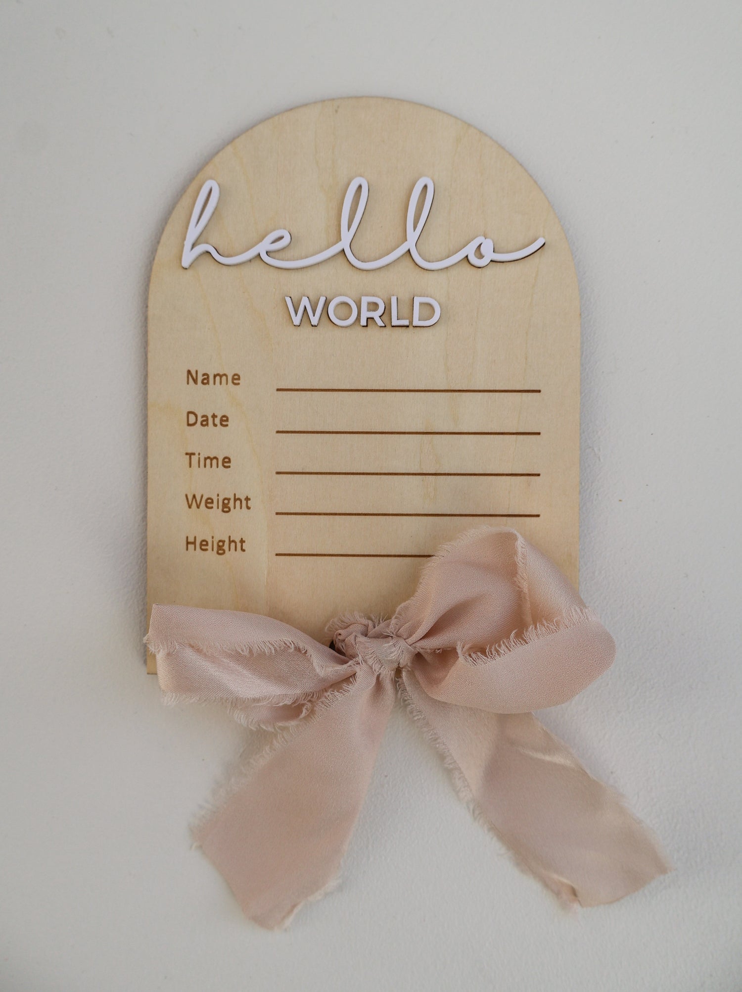 HELLO WORLD | WRITEABLE | BOW ARCH