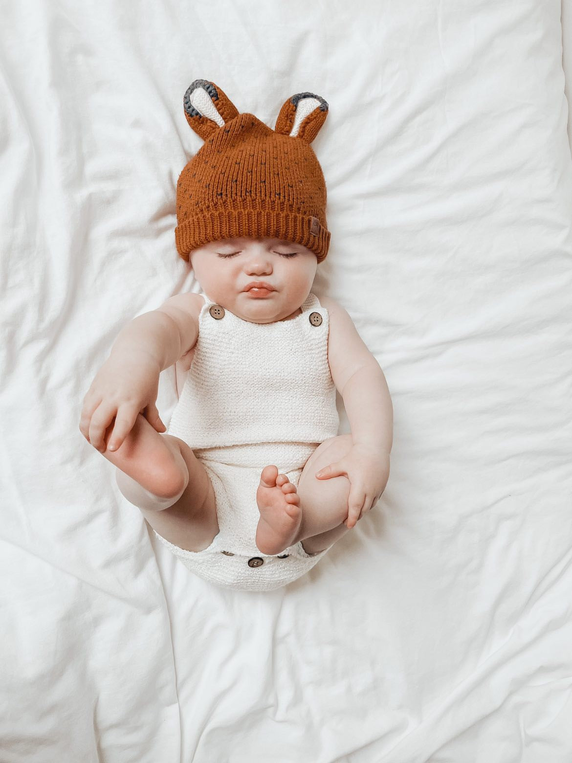 TEDDY TEXTURED COTTON ROMPER