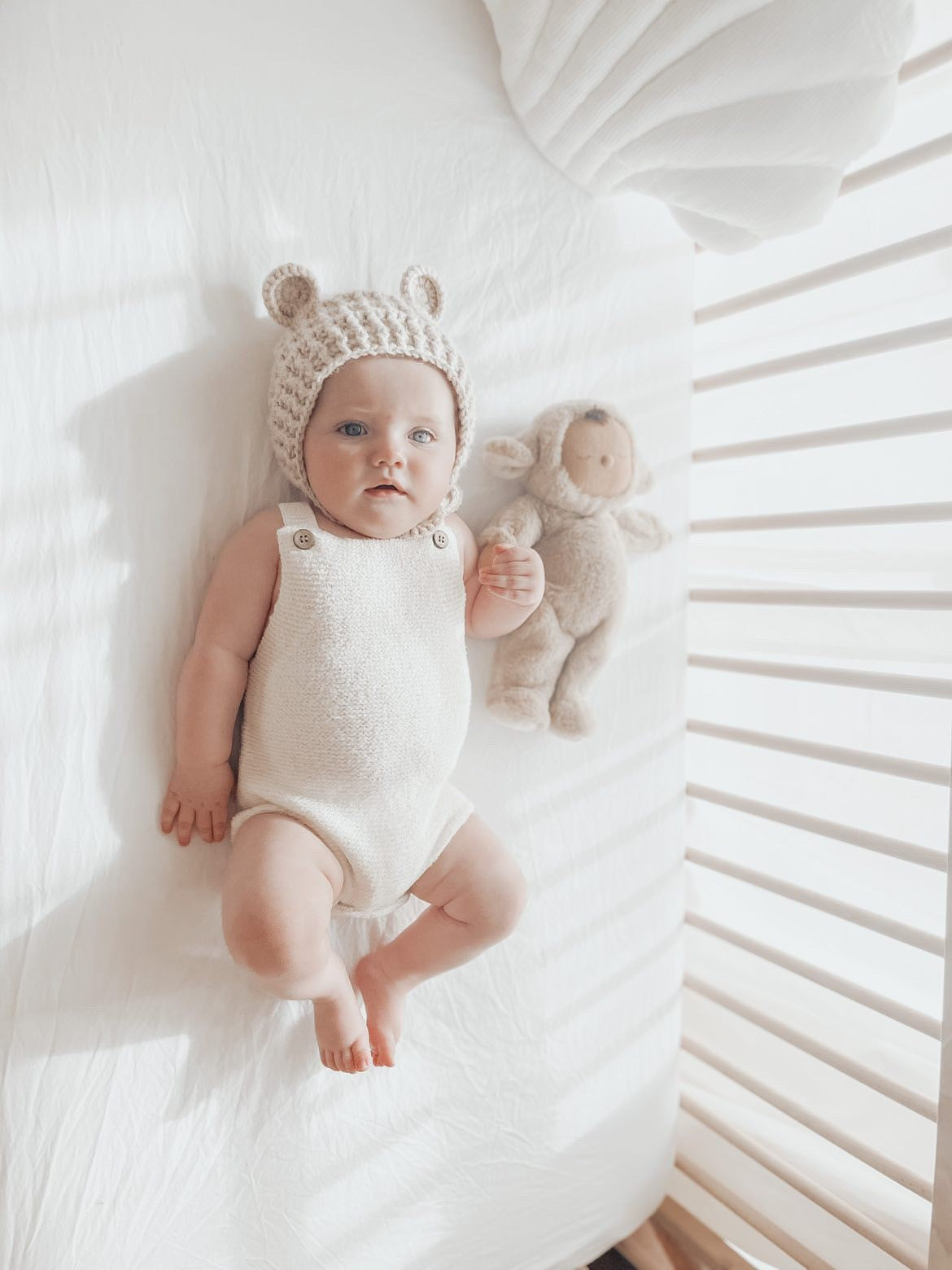 TEDDY TEXTURED COTTON ROMPER