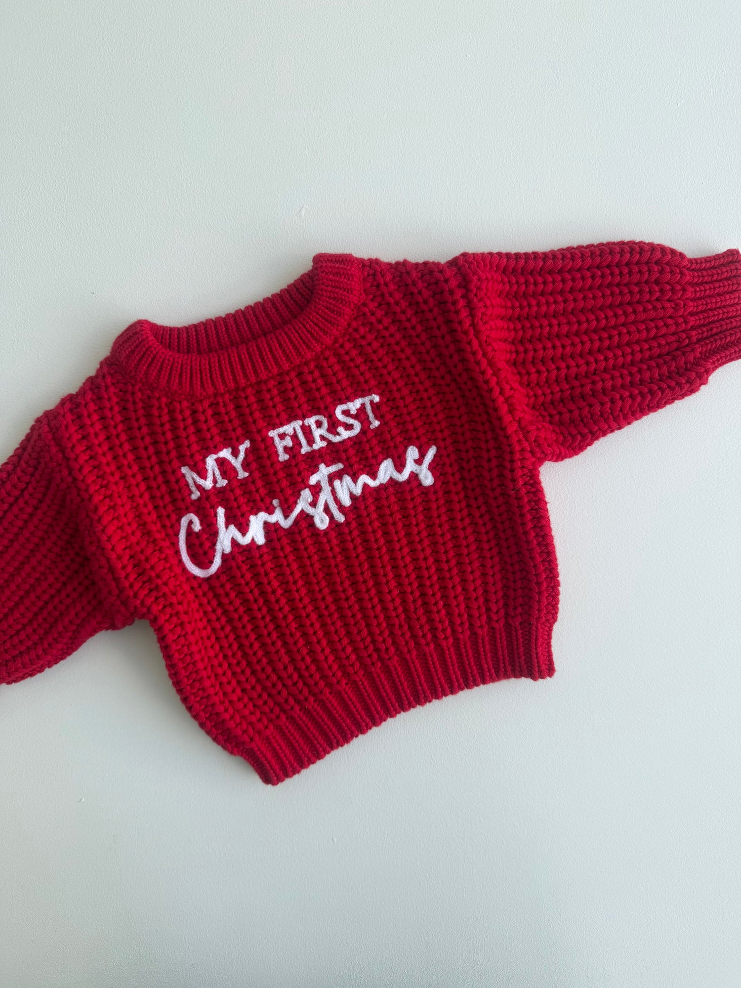 CHUNKY KNIT JUMPER | RED - MY FIRST CHRISTMAS