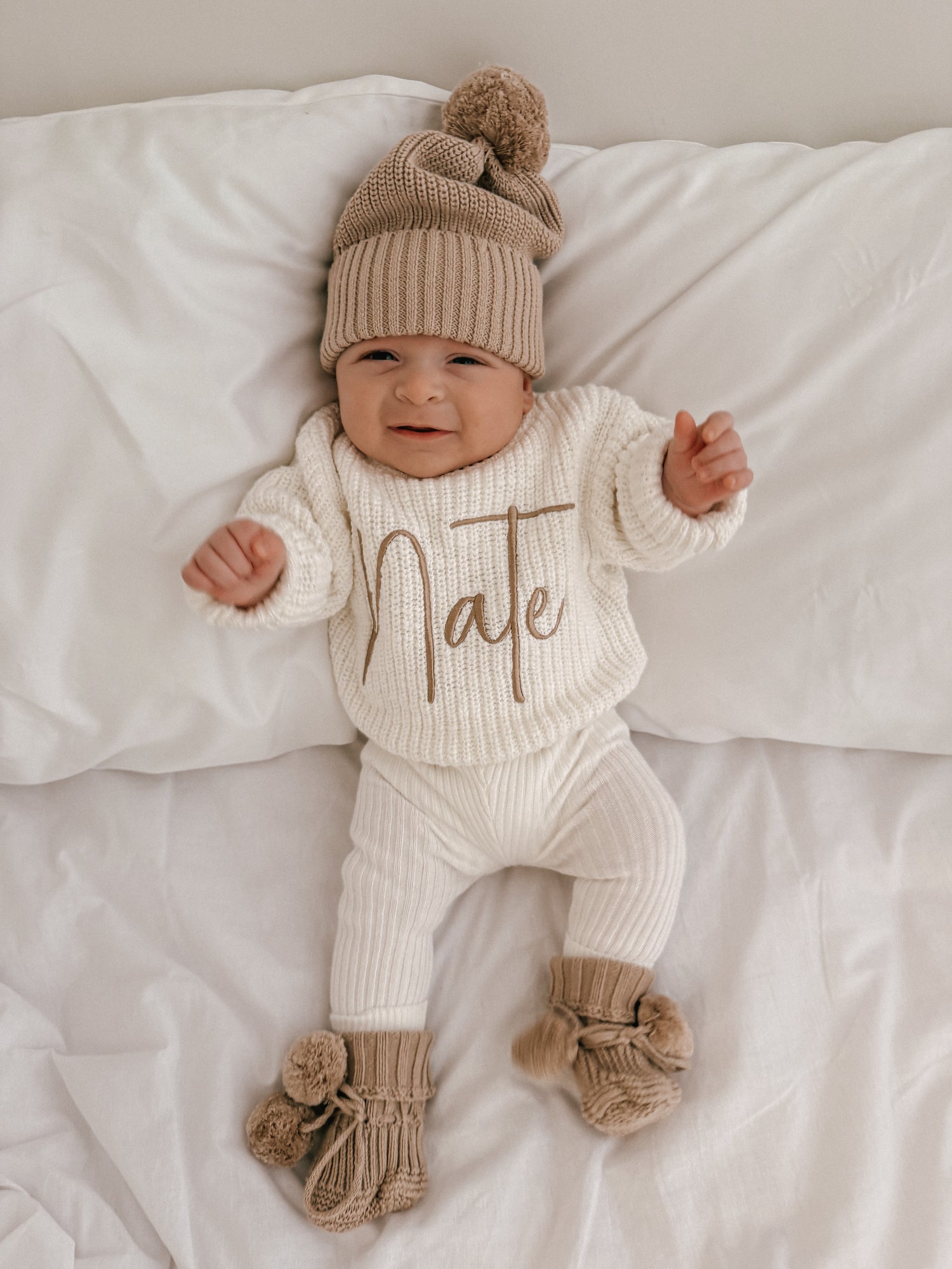 TEXTURED COTTON KNIT JUMPER | SNOW