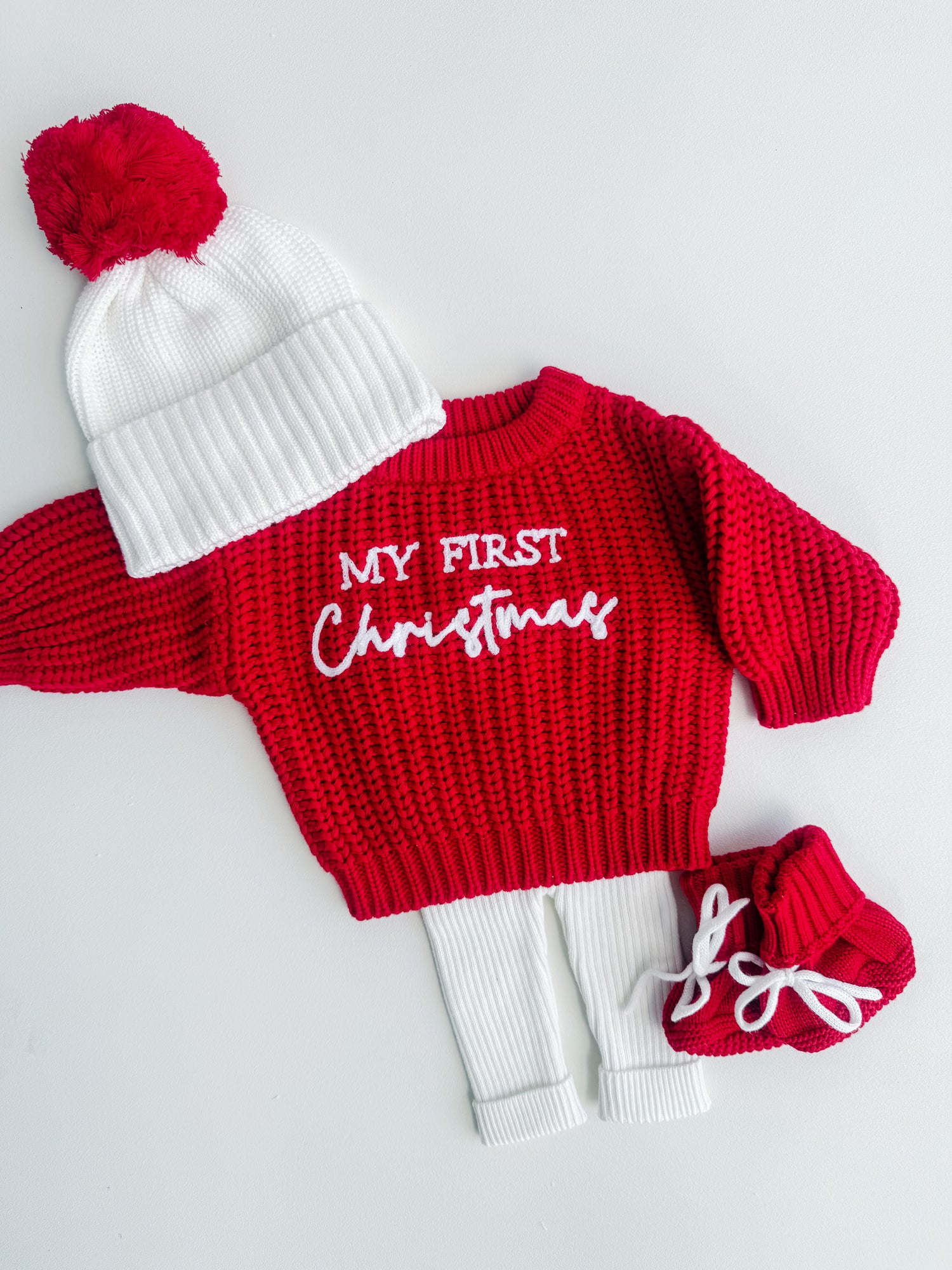 CHUNKY KNIT JUMPER | RED - MY FIRST CHRISTMAS