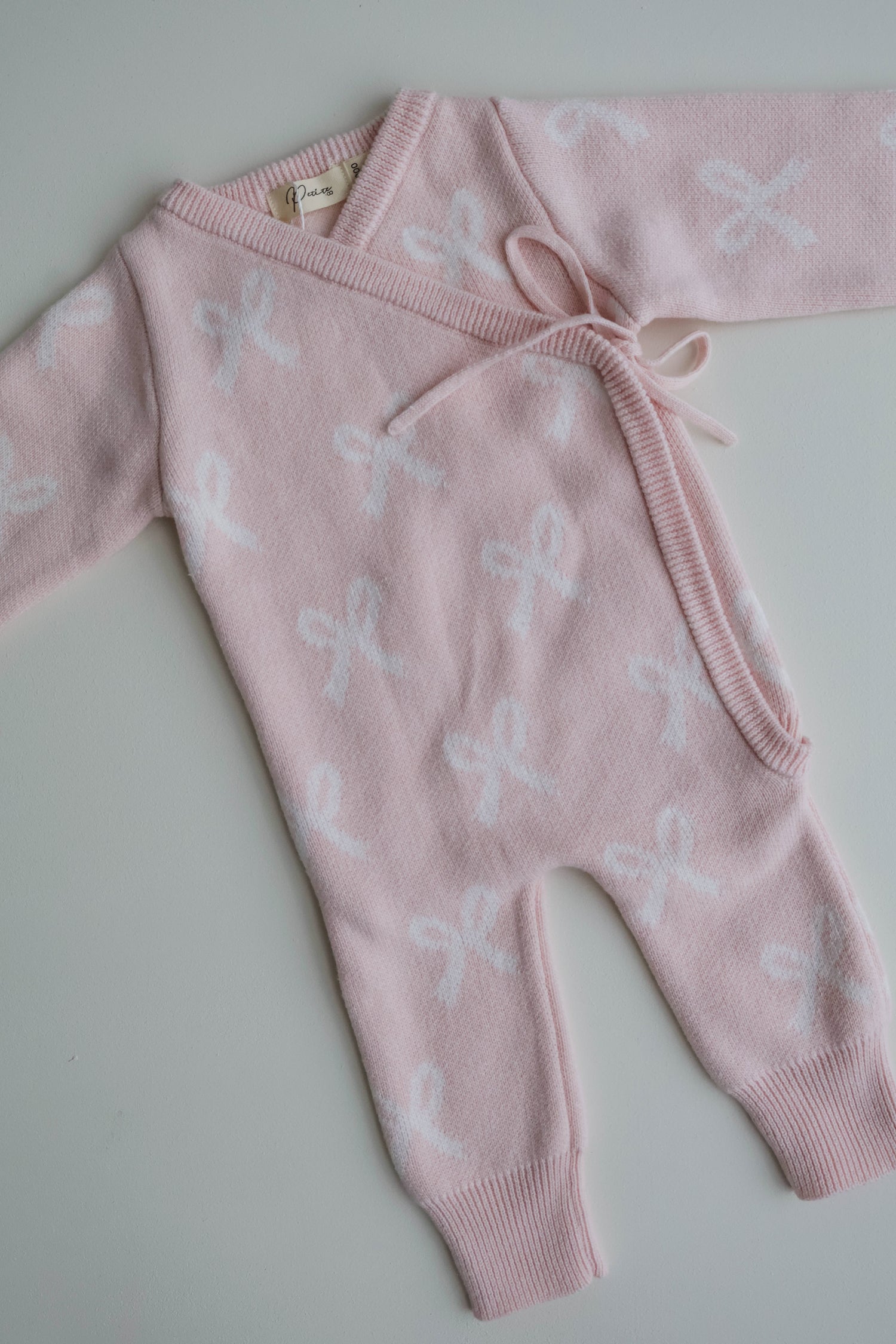 KIMONO BOW ROMPER | BABY PINK