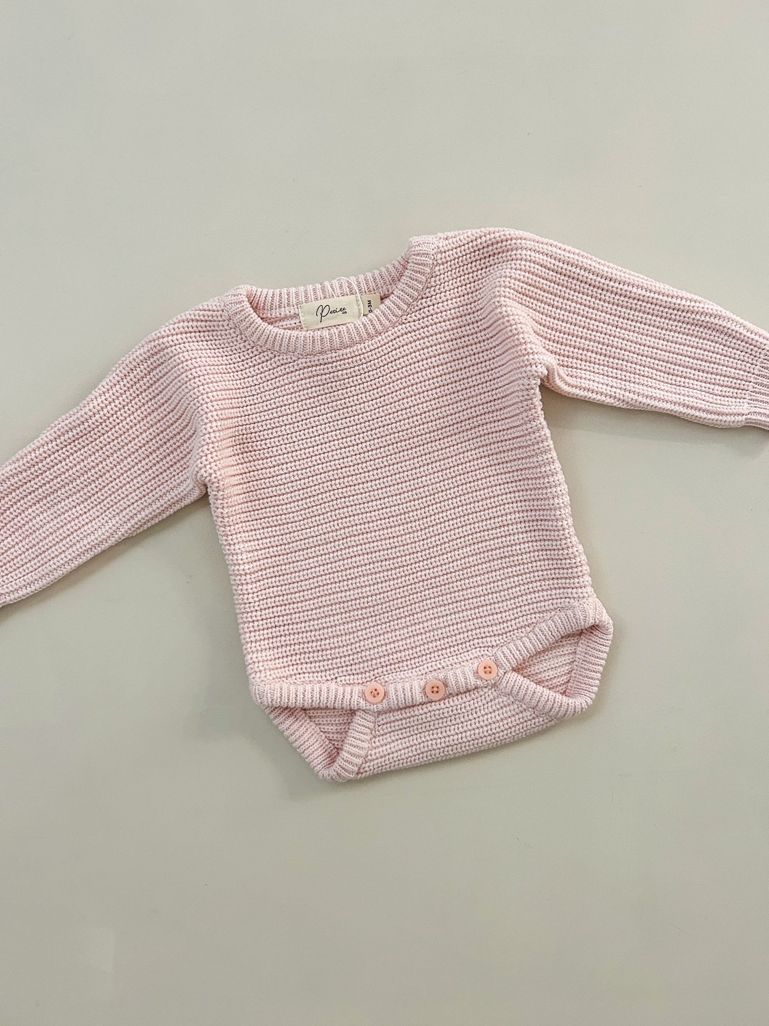 CLASSIC RIBBED ROMPER - BABY PINK | PERSONALISED EMBROIDERY AVAILABLE