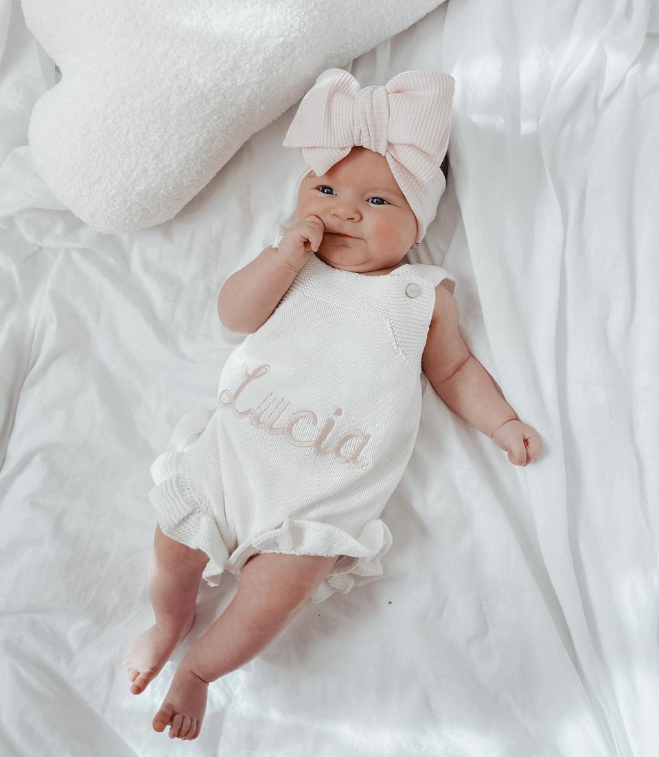 Baby girl cheap knitted romper