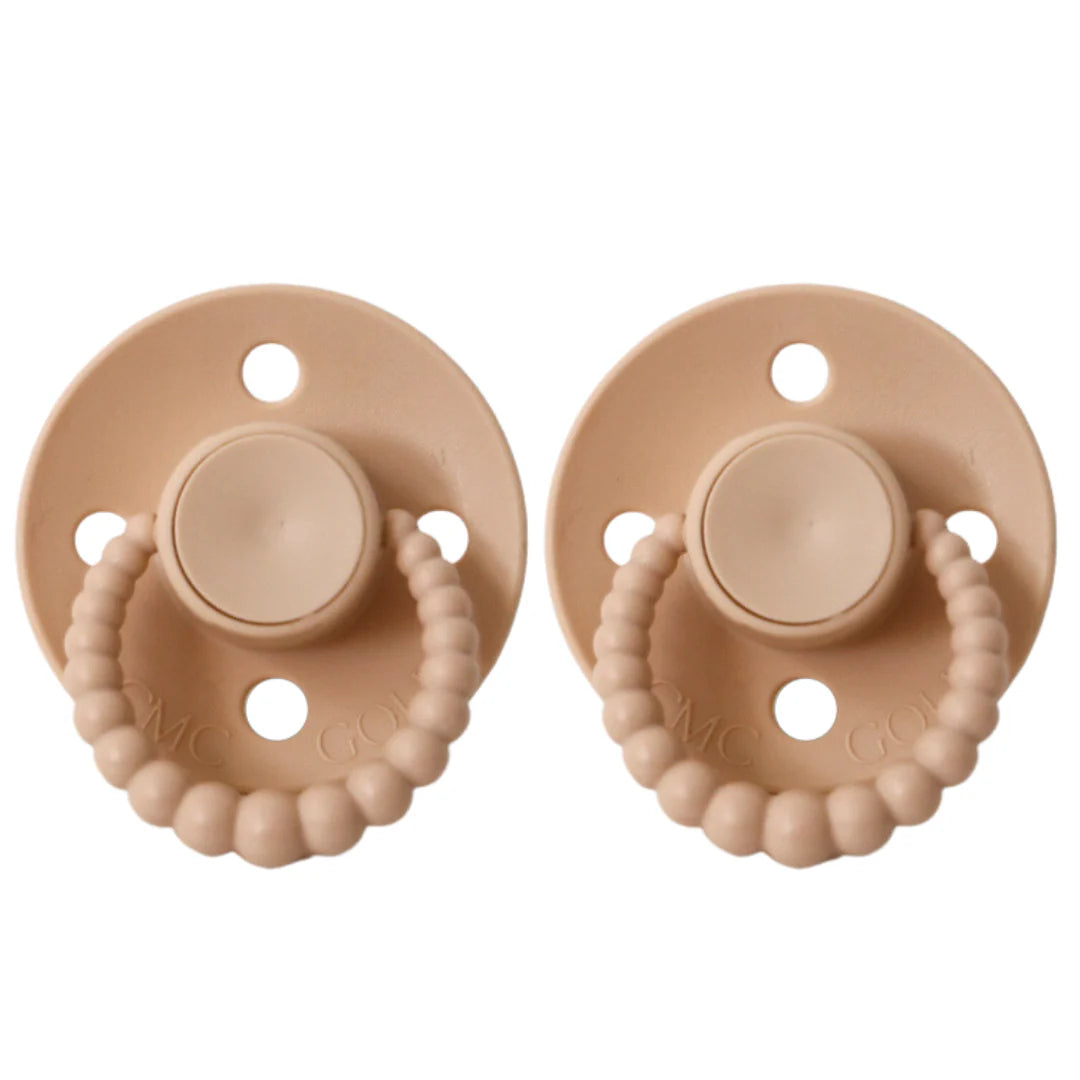 CMC GOLD BUBBLE DUMMY / PACIFIER 2 PACK (SIZE 1)  |  CROISSANT