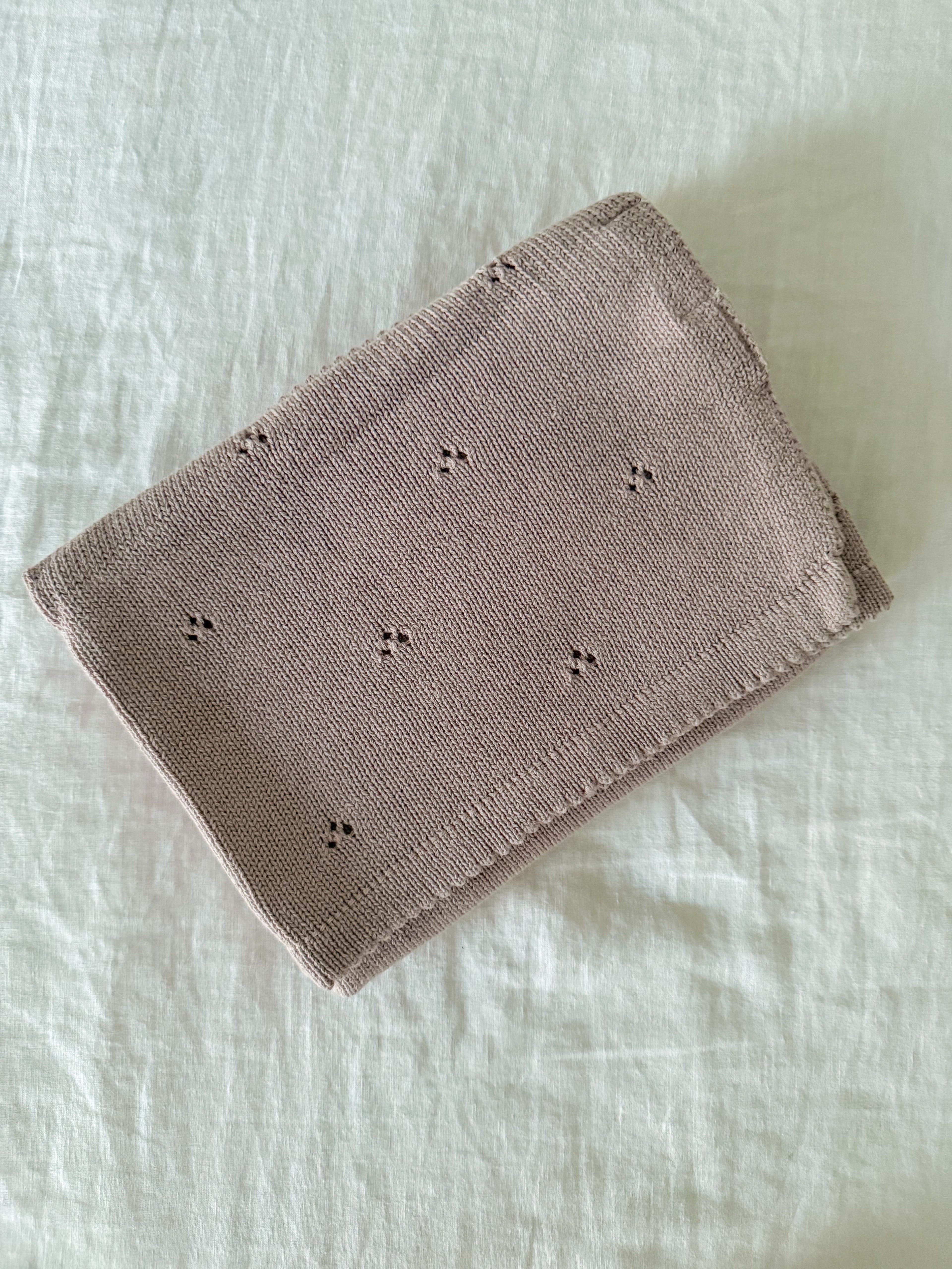 POINTELLE BLANKET | DUSTY PURPLE