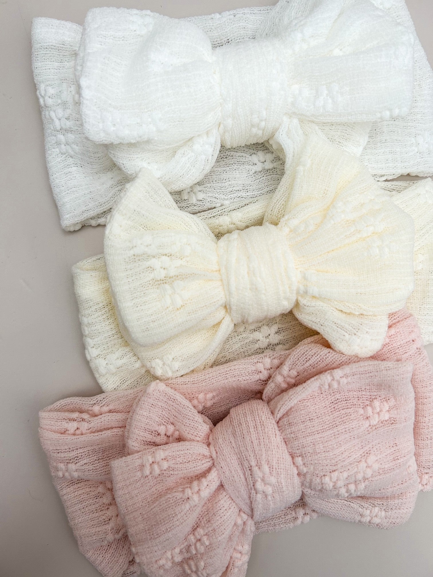 FLORAL OVERSIZED BOW HEADBAND - IVORY