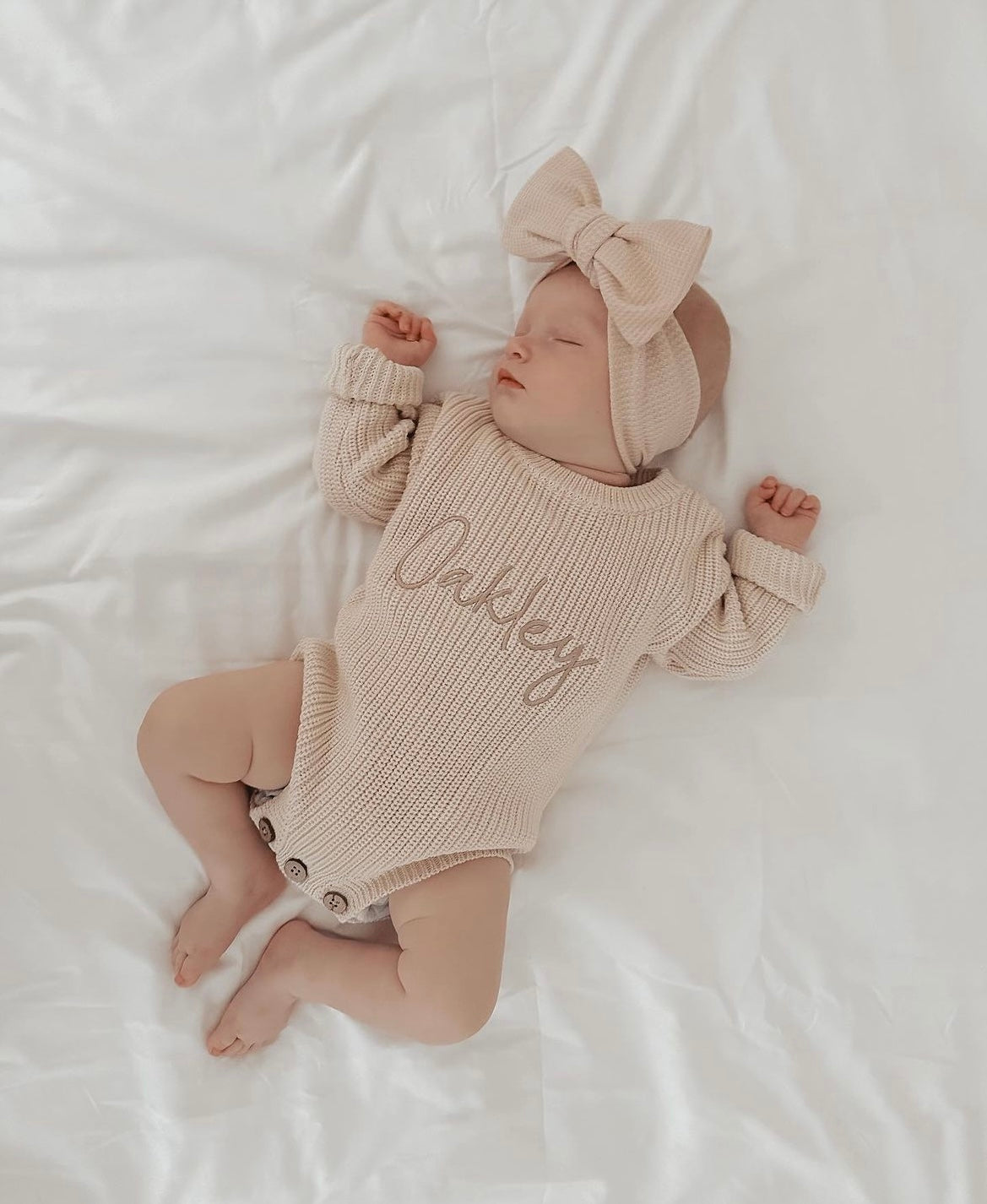 RIBBED KNIT ROMPER - OAT