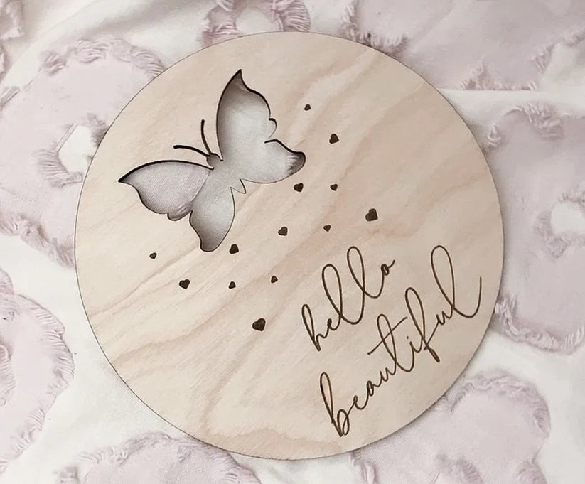 HELLO BEAUTIFUL | BUTTERFLY GIRLS SIGN