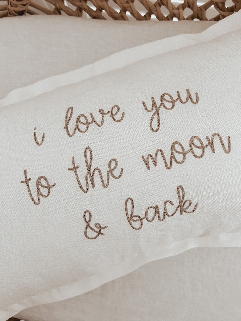 PERSONALISED LINEN CUSHION | WHITE