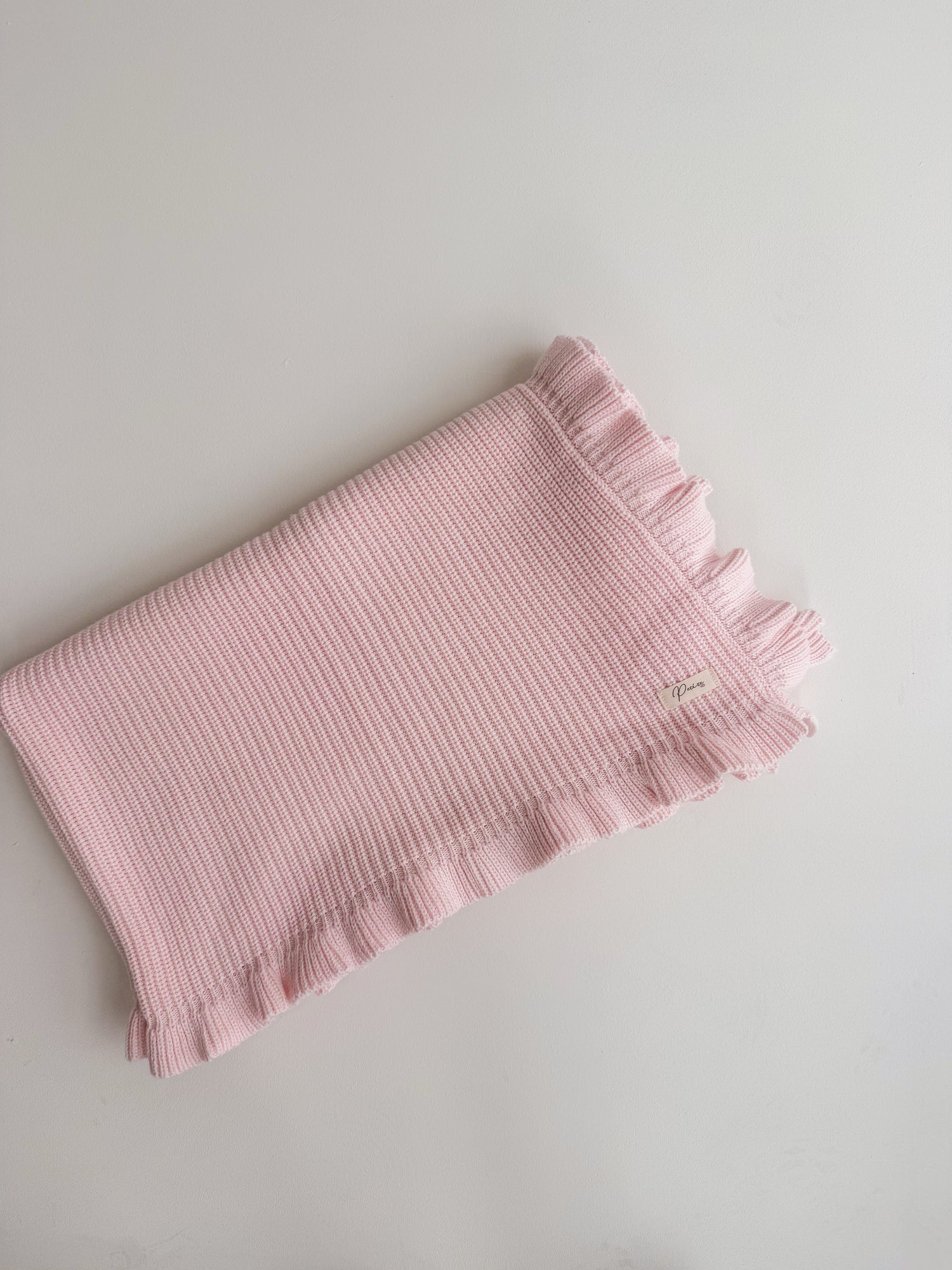 FRILL BABY BLANKET | BABY PINK