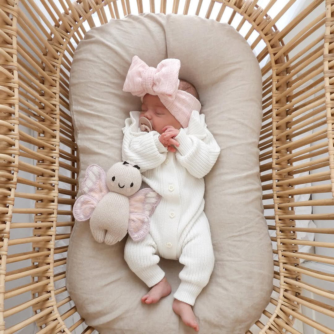 LONG FLUTTER RIBBED ROMPER | MILK