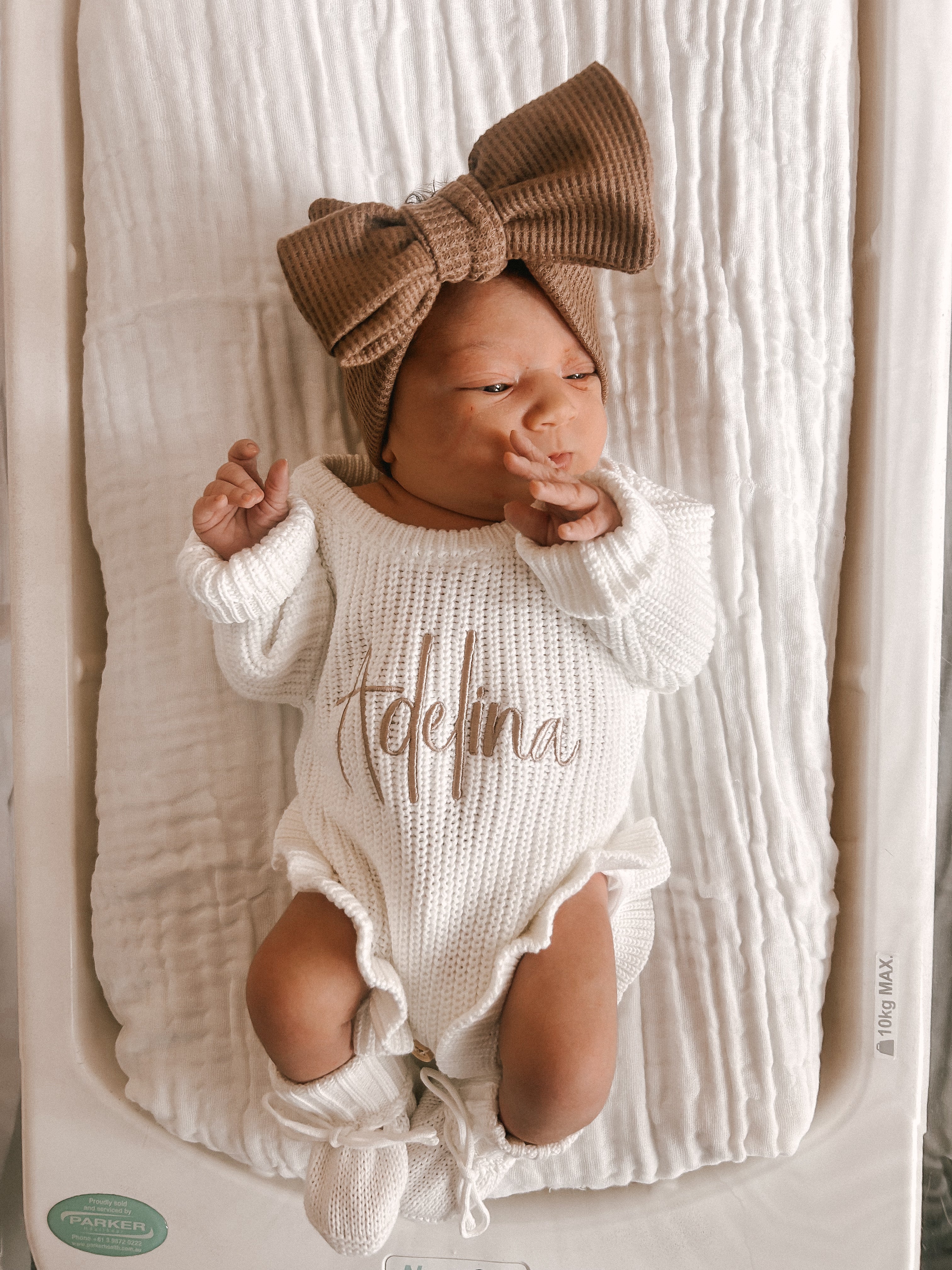 RIBBED LEG FRILL ROMPER - MILK