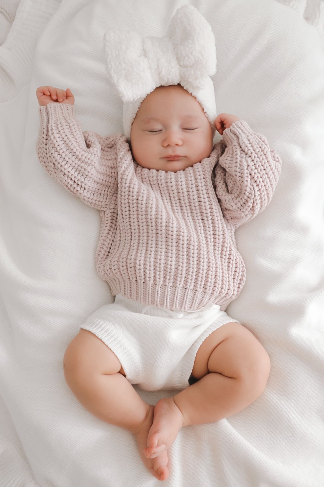 CHUNKY KNIT JUMPER - DUSTY MAUVE
