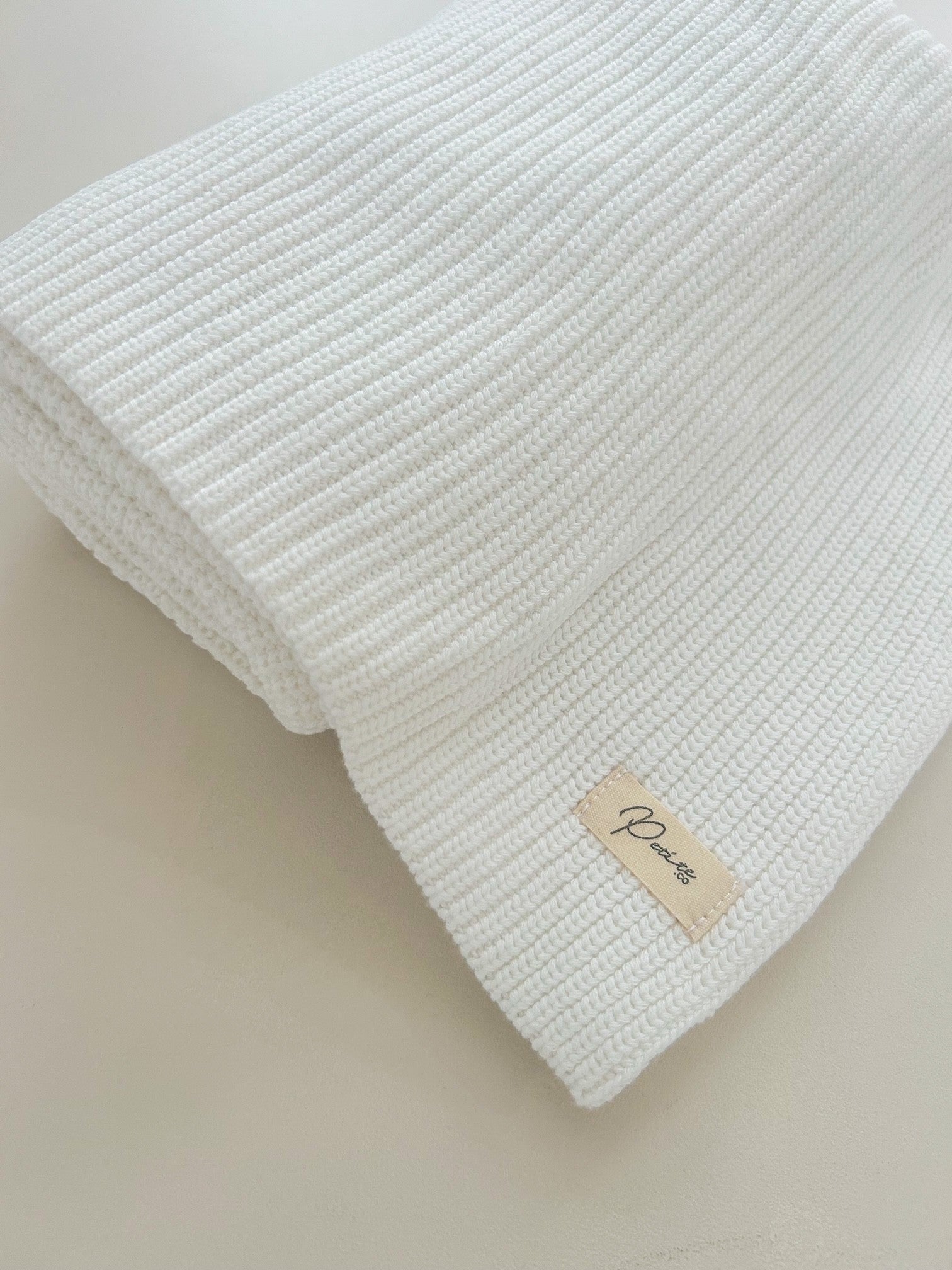 RIBBED BABY BLANKET | MILK