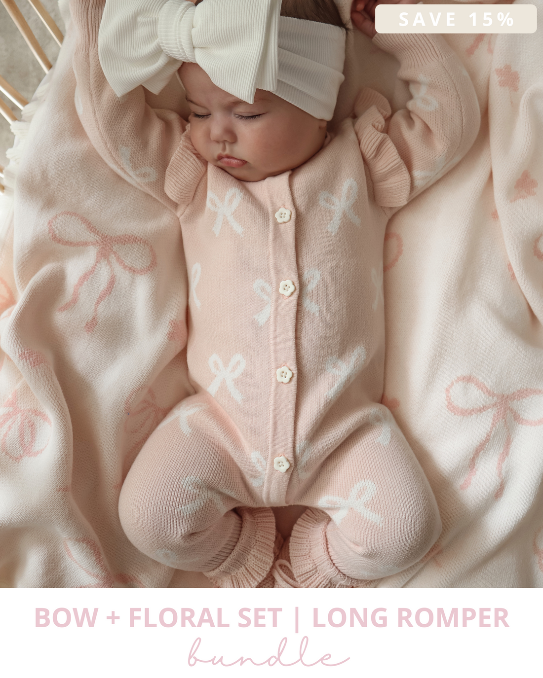 Bow + Floral Set | Long Romper Bundle