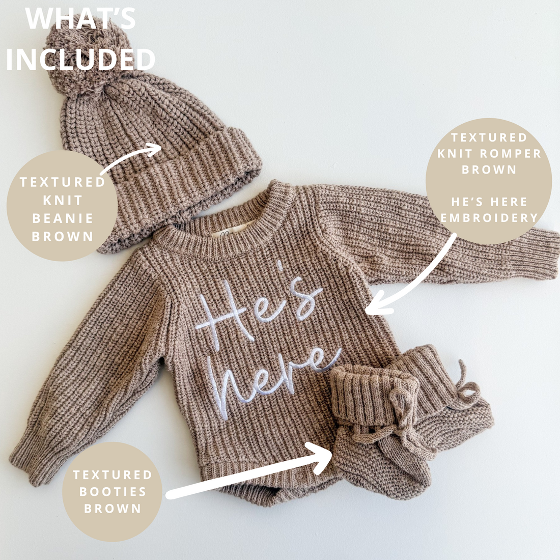 Chunky Textured Knit | Brown &