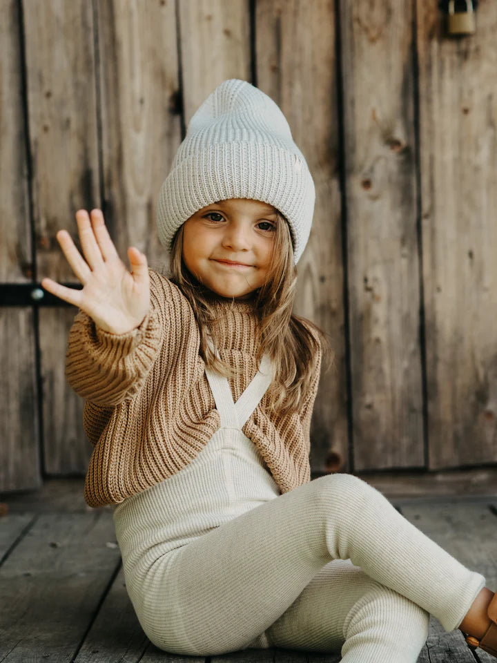 WOOLY FOOTLESS WOOL TIGHTS | CREAM BLEND