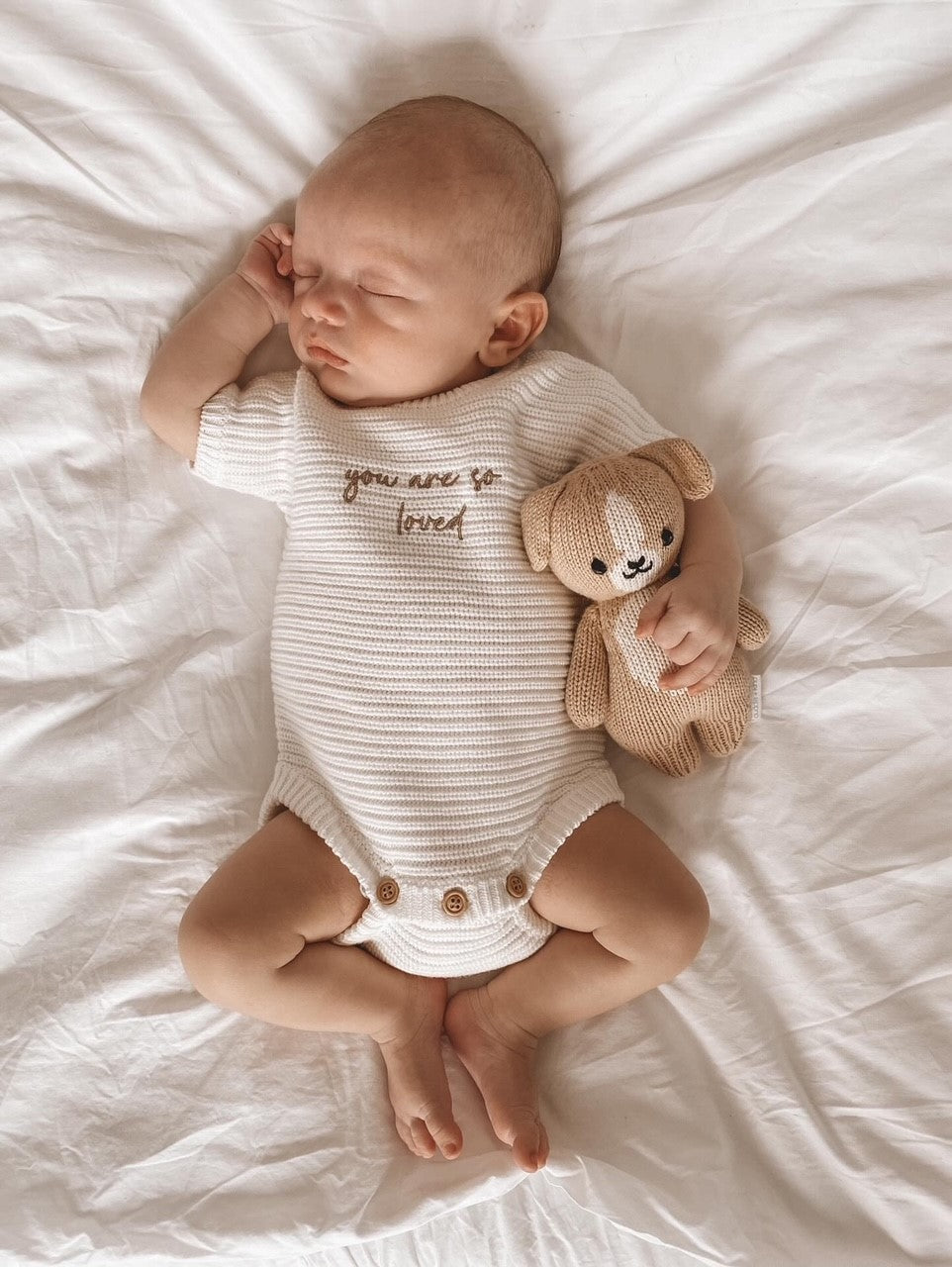CLASSIC RIBBED ROMPER SHORT SLEEVE - MILK | PERSONALISED EMBROIDERY AVAILABLE