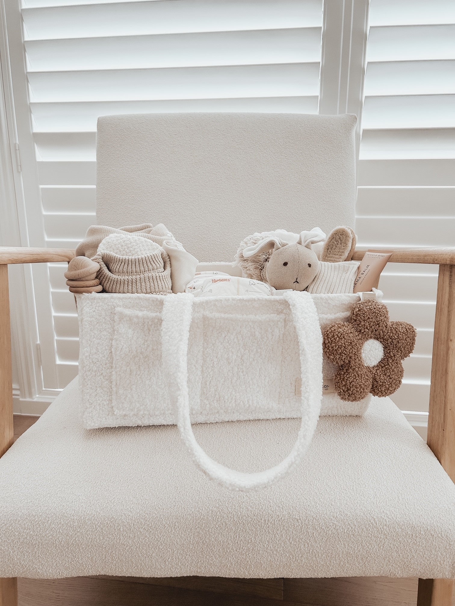 NAPPY CADDY ORGANISER - ALL TEDDY | SNOW