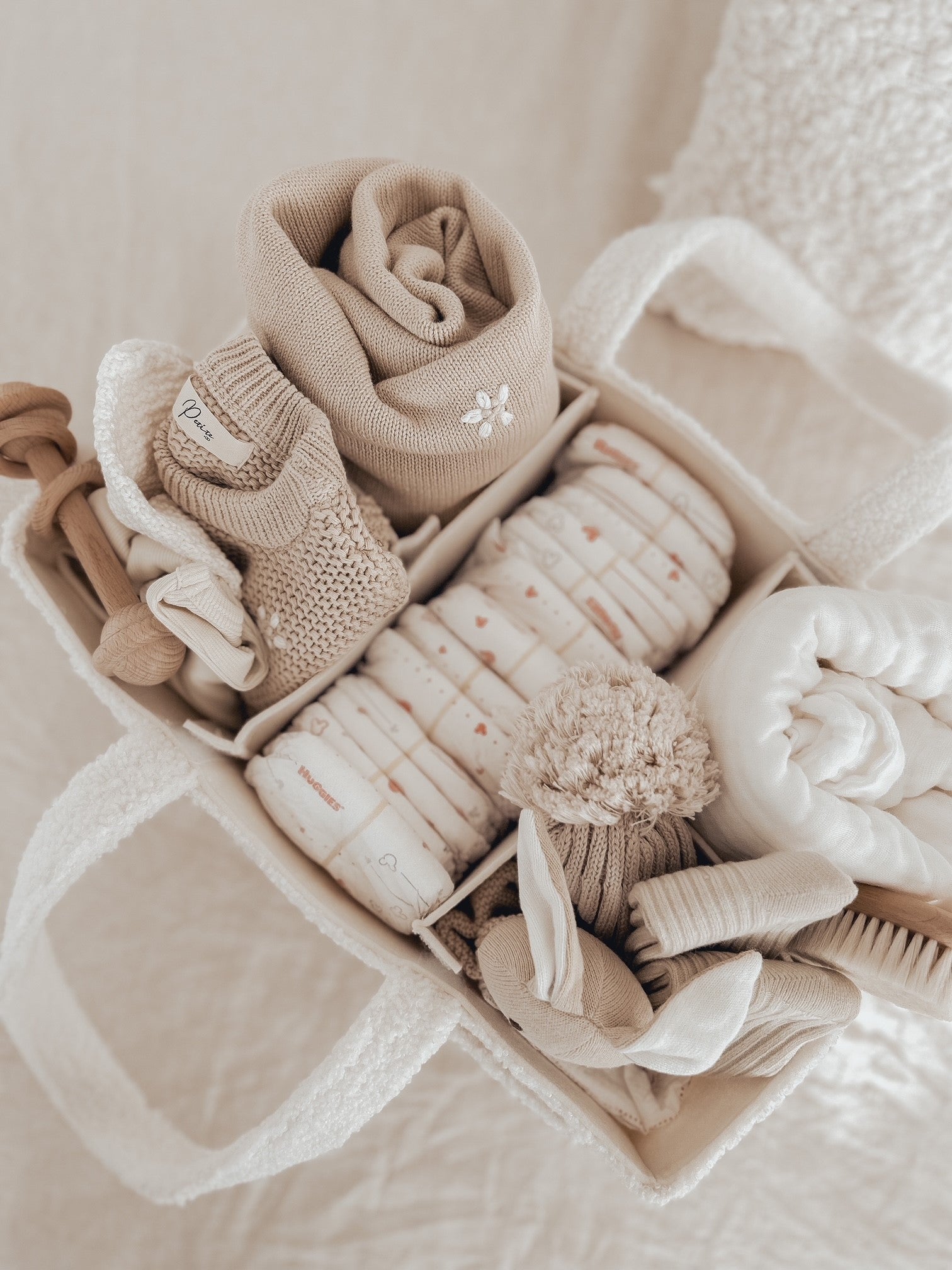NAPPY CADDY ORGANISER - ALL TEDDY | SNOW