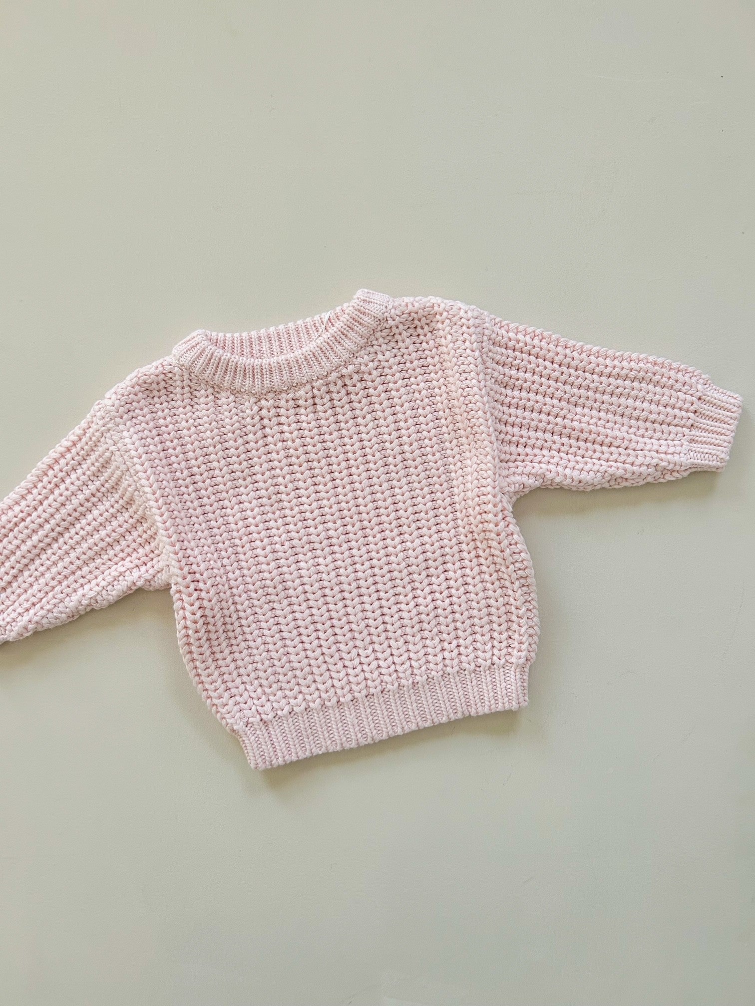 CHUNKY KNIT JUMPER - BABY PINK
