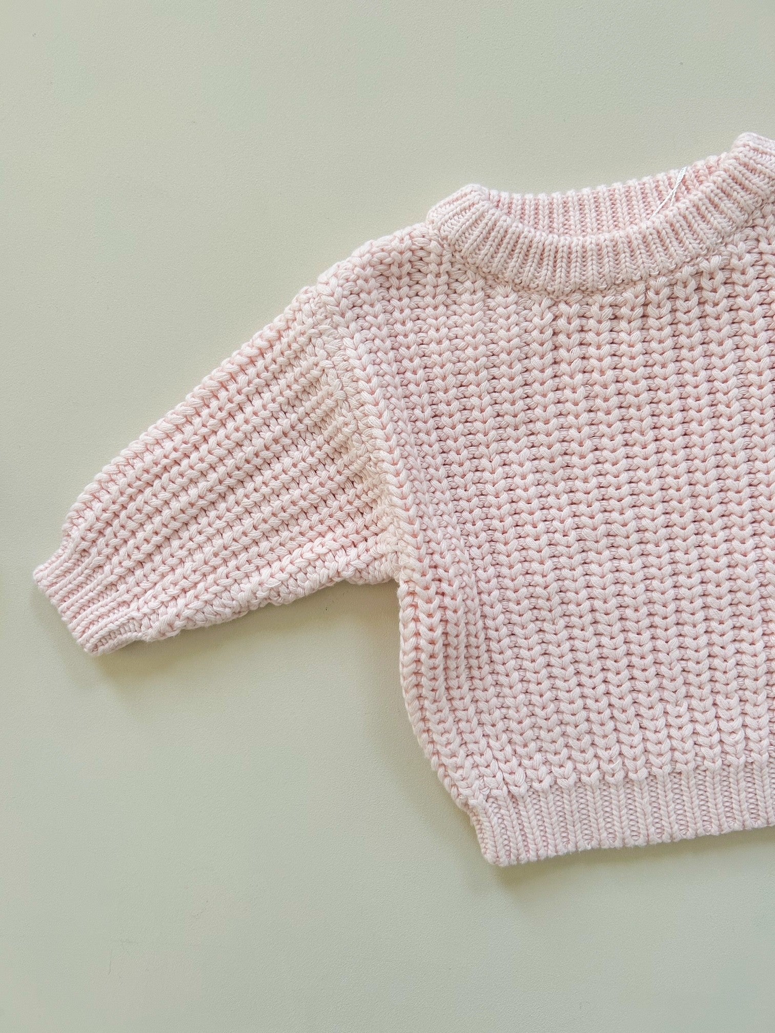 CHUNKY KNIT JUMPER - BABY PINK
