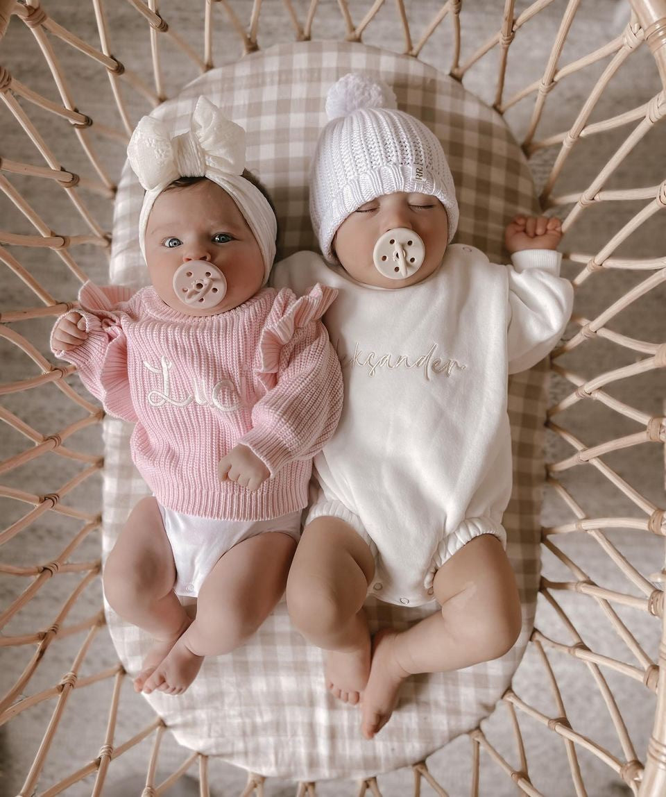 FRILL KNIT JUMPER - BABY PINK