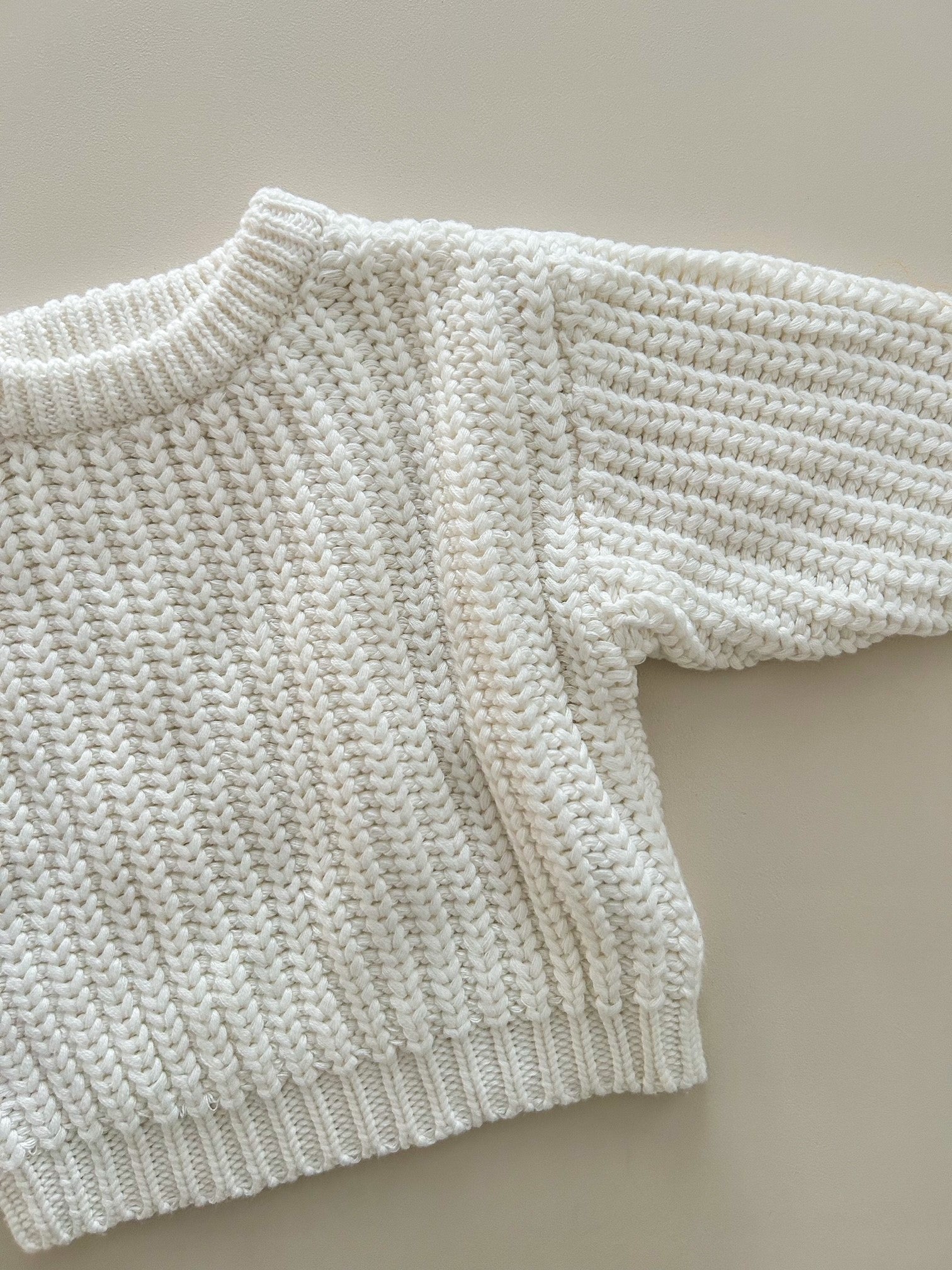 CHUNKY KNIT JUMPER - WHITE