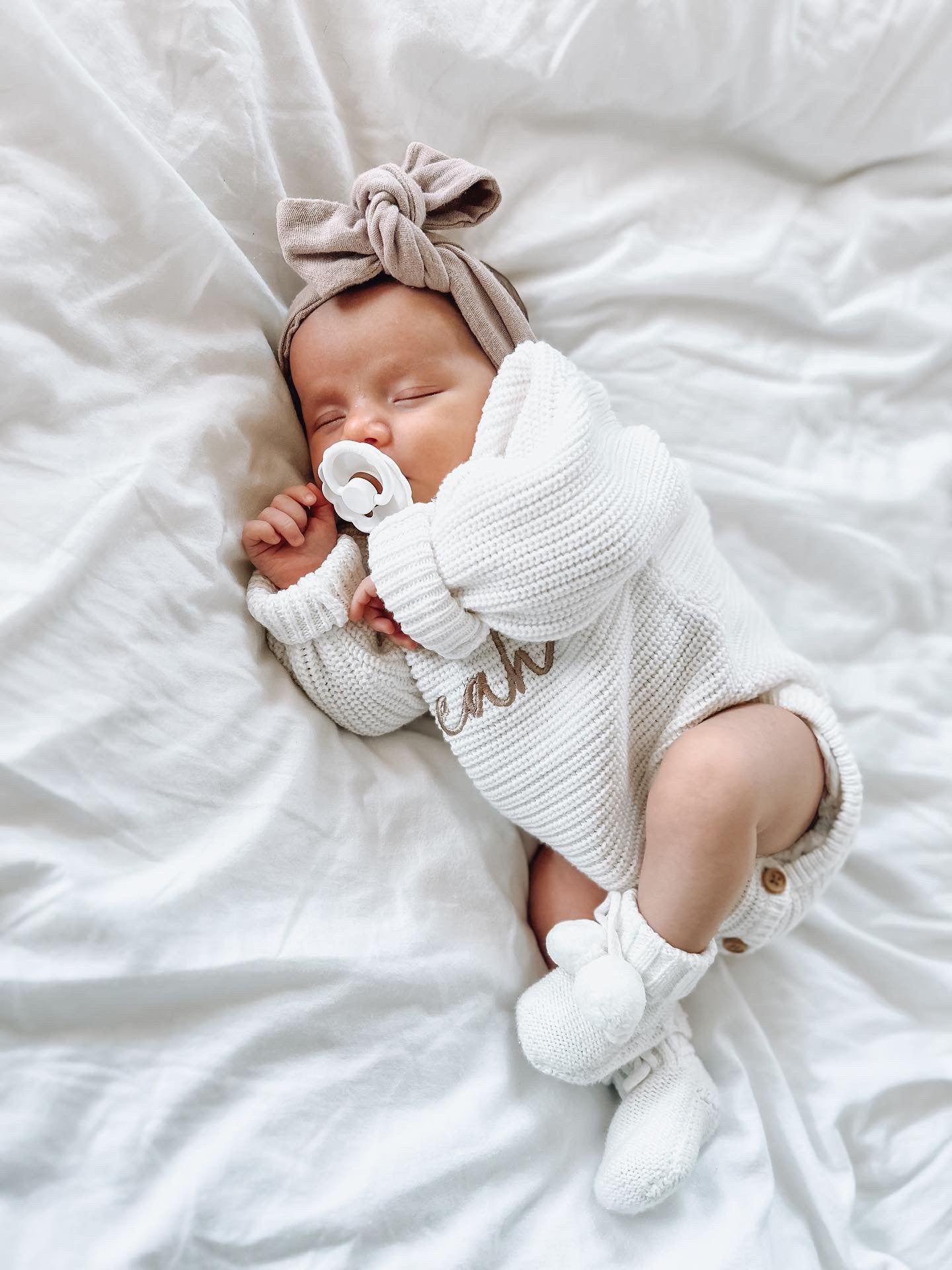 CLASSIC RIBBED ROMPER - MILK | PERSONALISED EMBROIDERY AVAILABLE