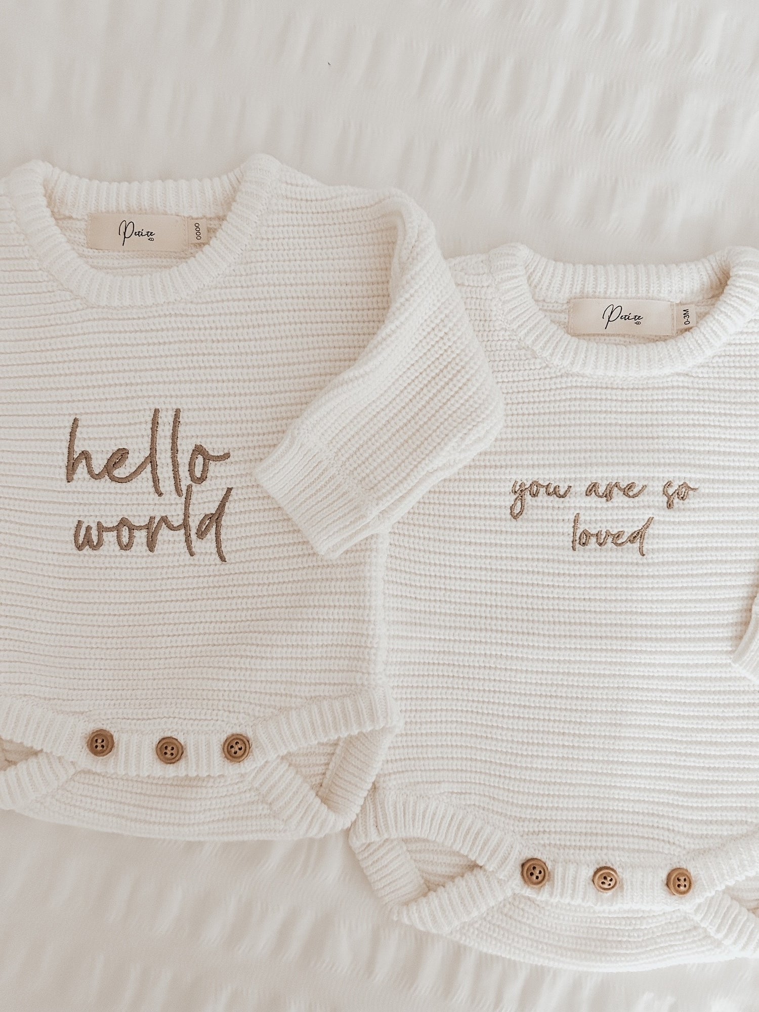 CLASSIC RIBBED ROMPER - MILK | PERSONALISED EMBROIDERY AVAILABLE